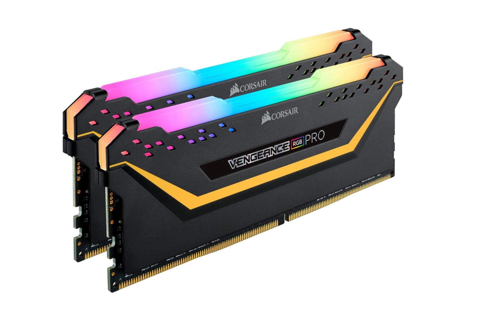 نمای کنار رم کورسیر VENGEANCE RGB PRO TUF ظرفیت 32 گیگابایت (2x16) از نوع DDR4-3200