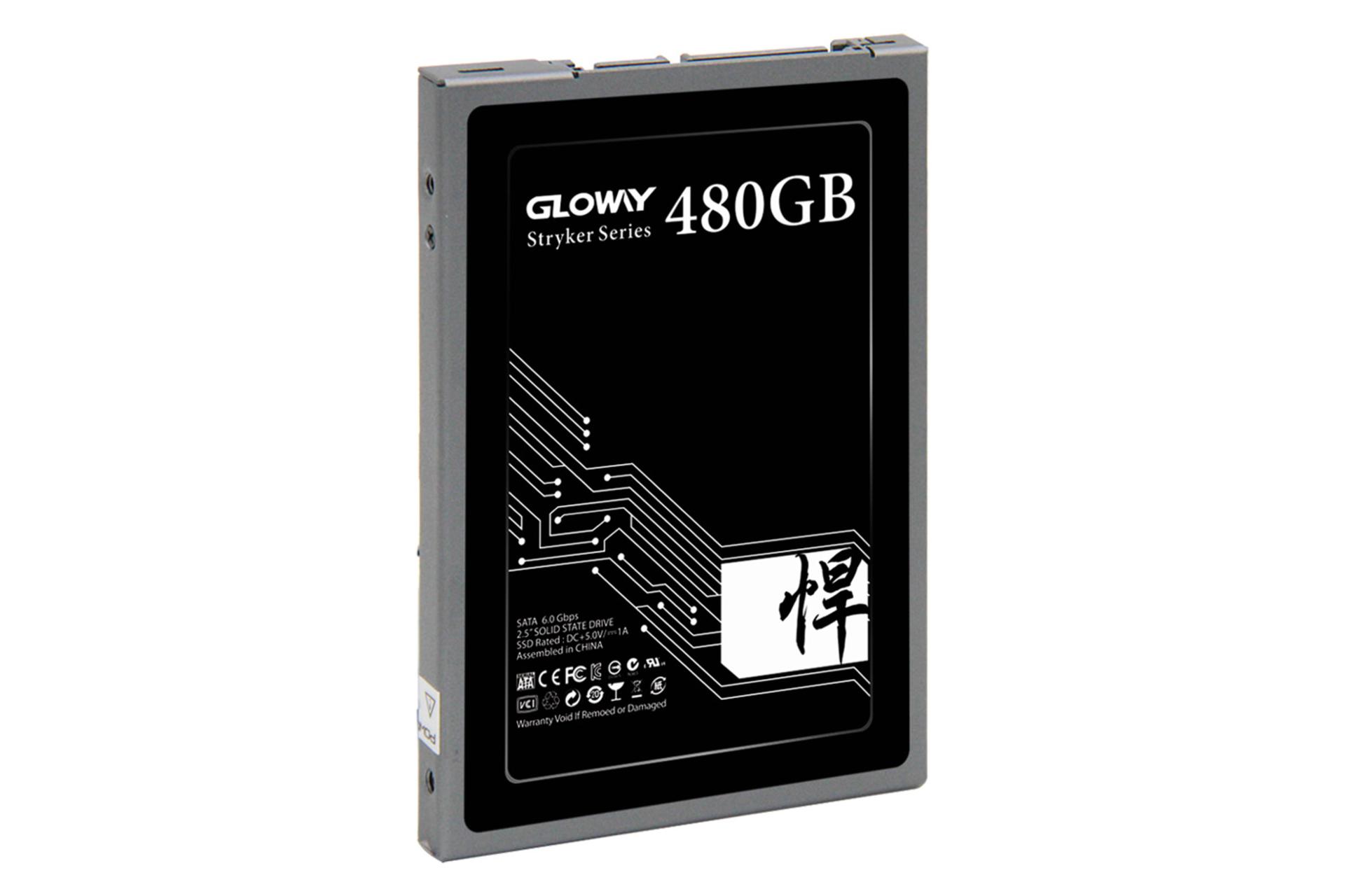 نمای چپ SSD گلووی Stryker Series SATA 2.5 Inch ظرفیت 480 گیگابایت