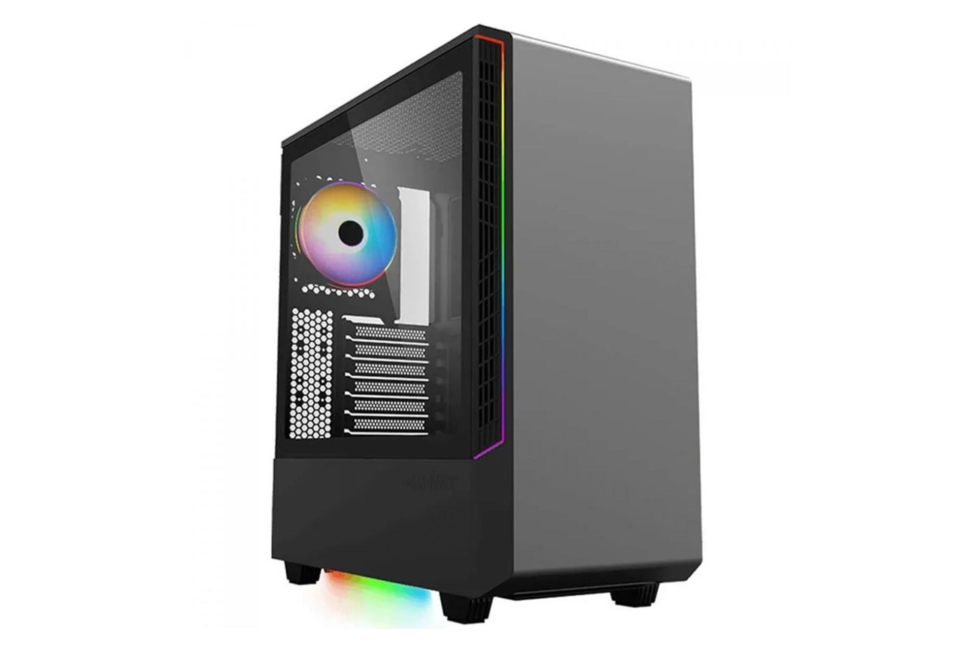 نمای نیم رخ جلو و سمت چپ کیس کامپیوتر گیم مکس Panda T802