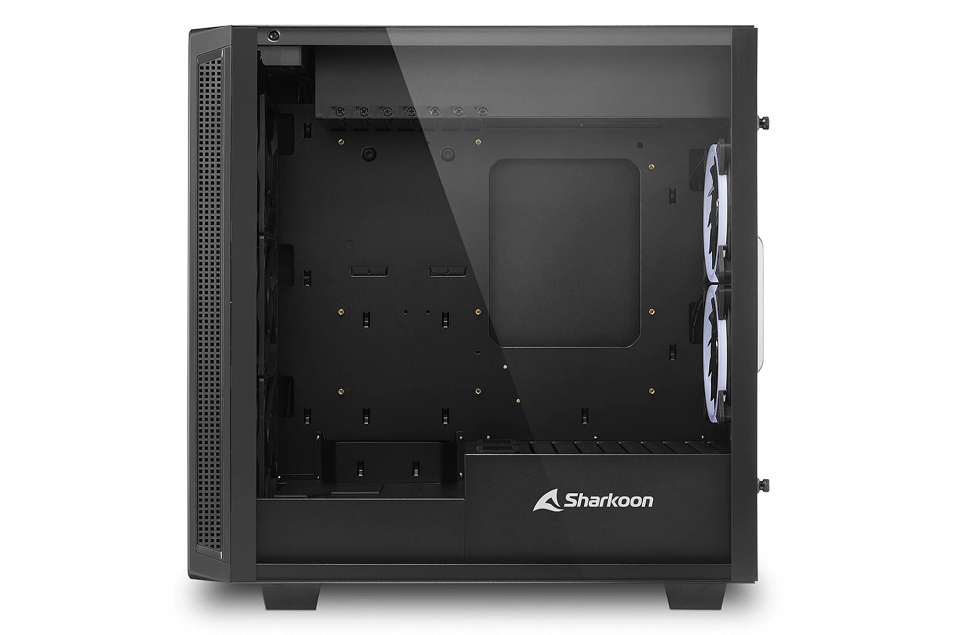 نمای پنل شیشه ای سمت راست کیس کامپیوتر شارکن REV220