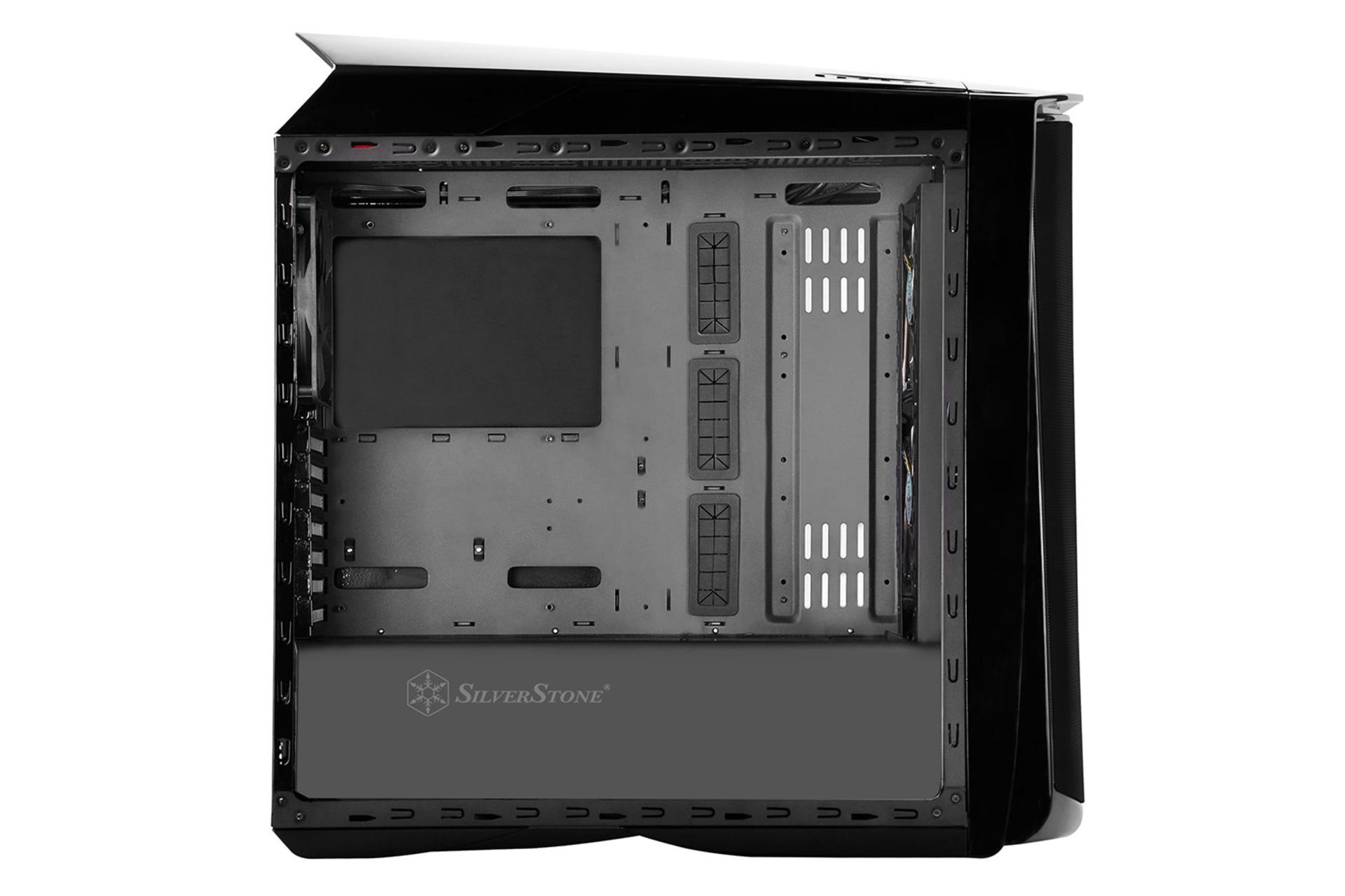 نمای داخل سمت چپ کیس کامپیوتر سیلور استون PM01-RGB 