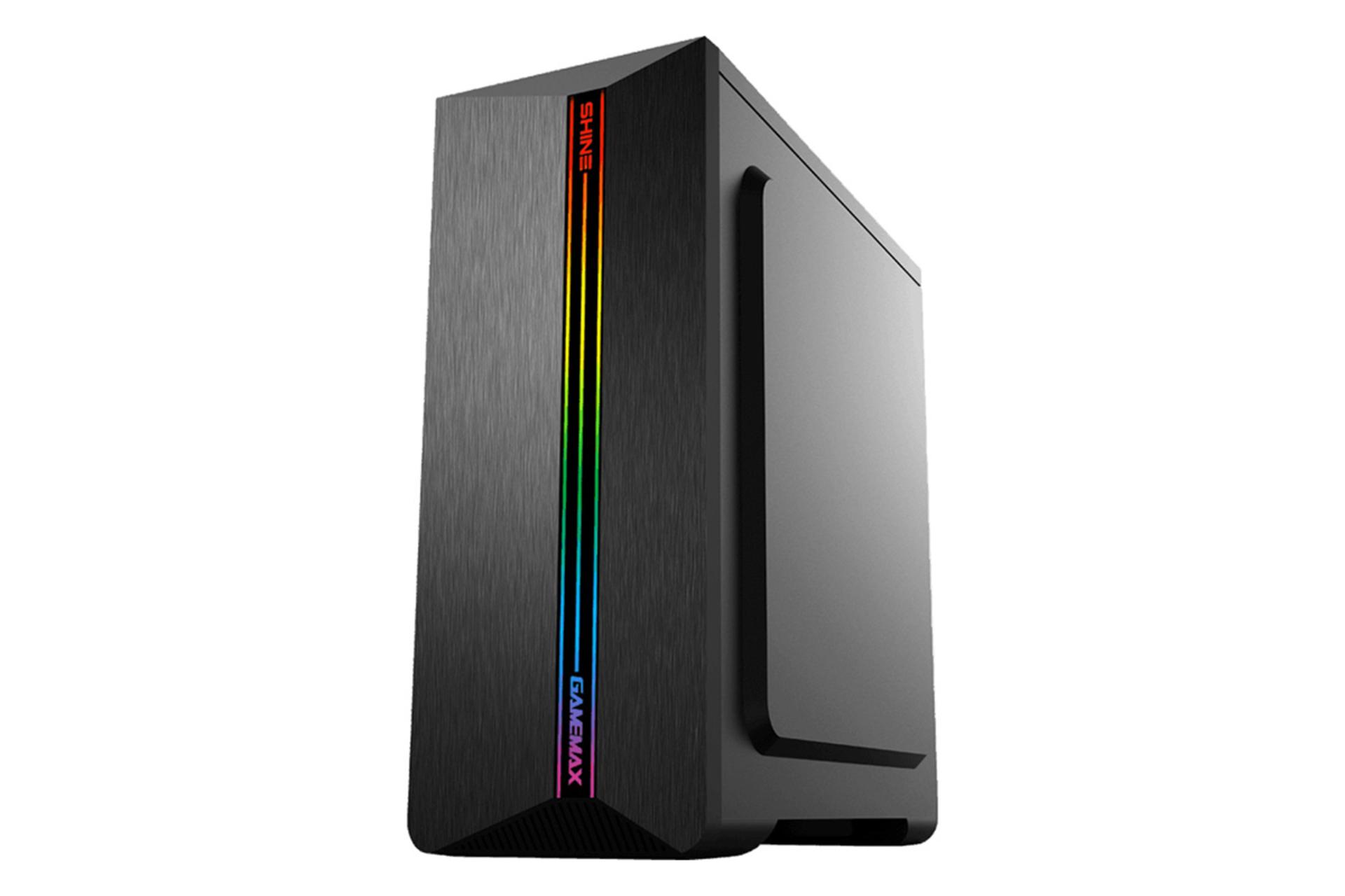 نمای نیم رخ جلو و سمت راست کیس کامپیوتر گیم مکس Shine G517