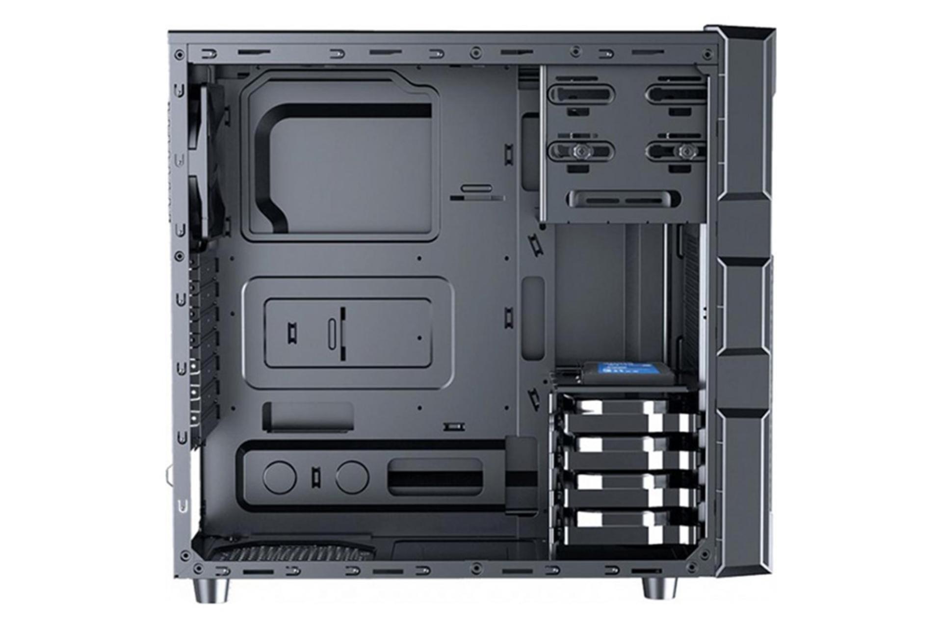 نمای داخل سمت چپ کیس کامپیوتر گیم مکس GM-ONE FRGB