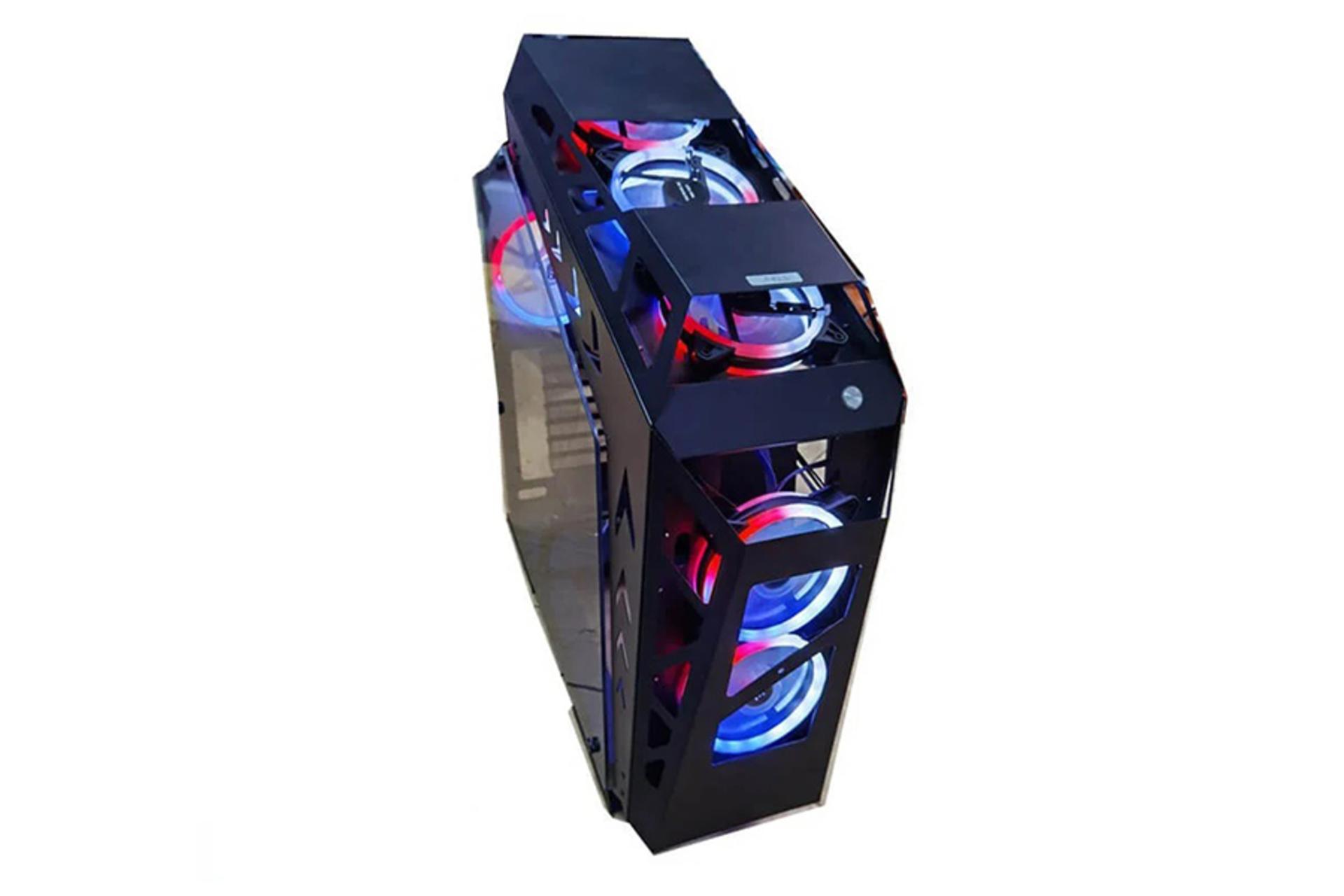 نمای نیم رخ جلو، بالا و سمت چپ کیس کامپیوتر یونا مدل UN605