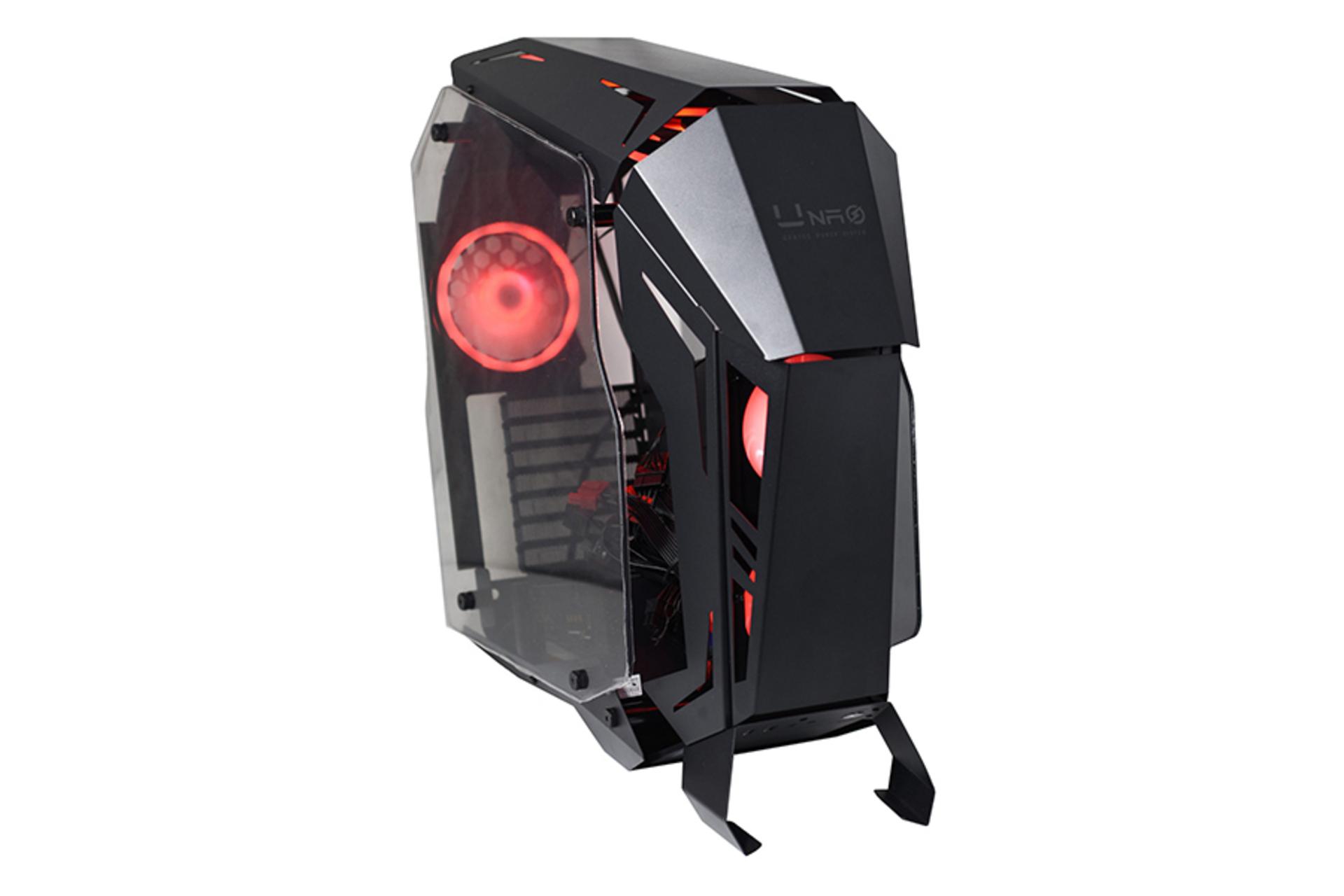 نمای نیم رخ جلو و سمت چپ کیس کامپیوتر یونا مدل UN606