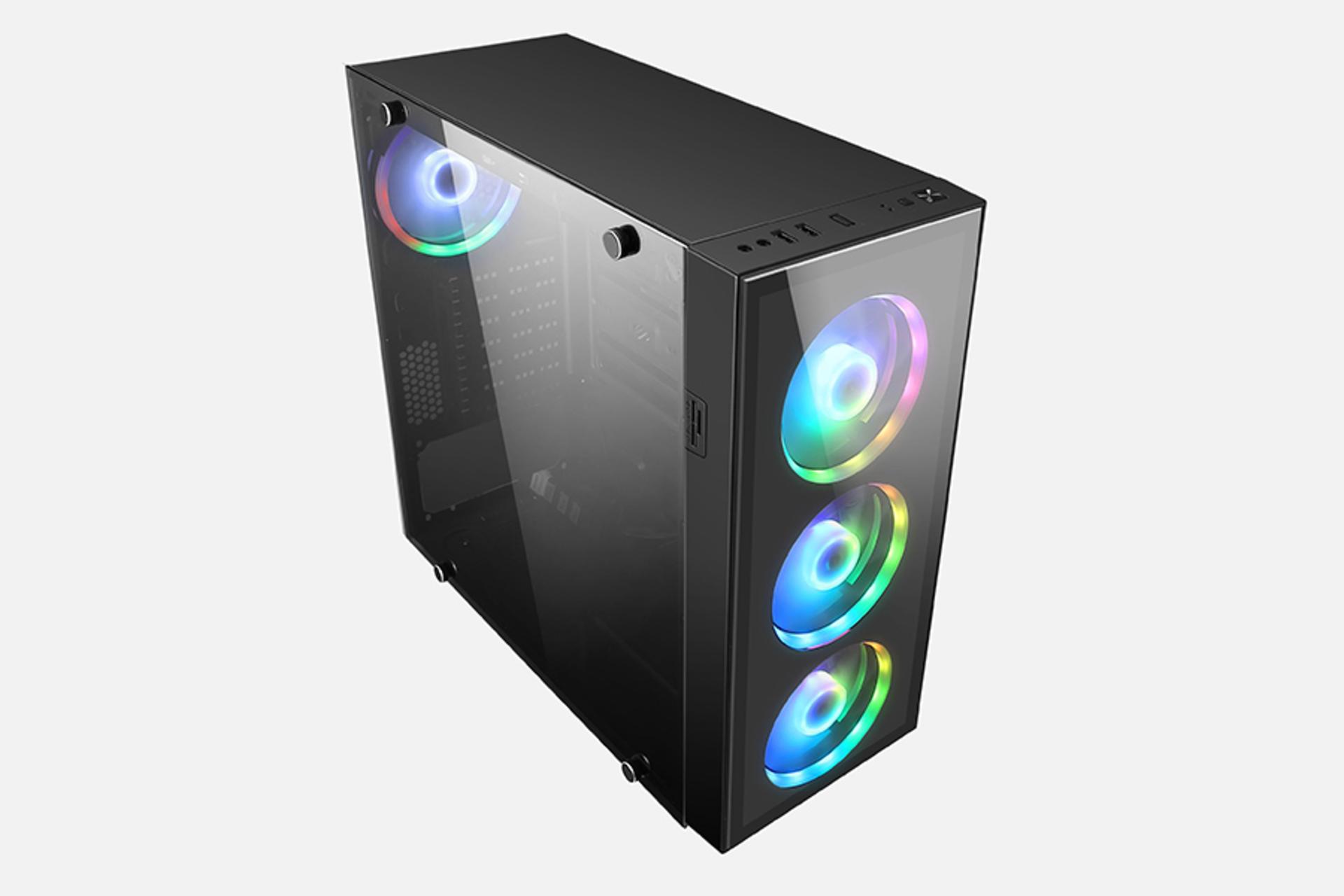 نمای نیم رخ جلو، بالا و سمت چپ کیس کامپیوتر یونا مدل UN601