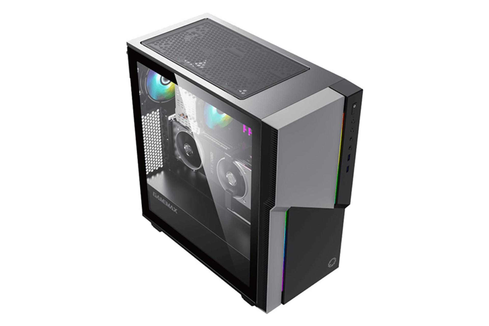 نمای نیم رخ جلو، بالا و سمت چپ کیس کامپیوتر گیم مکس Ninja COC (ZORRO)