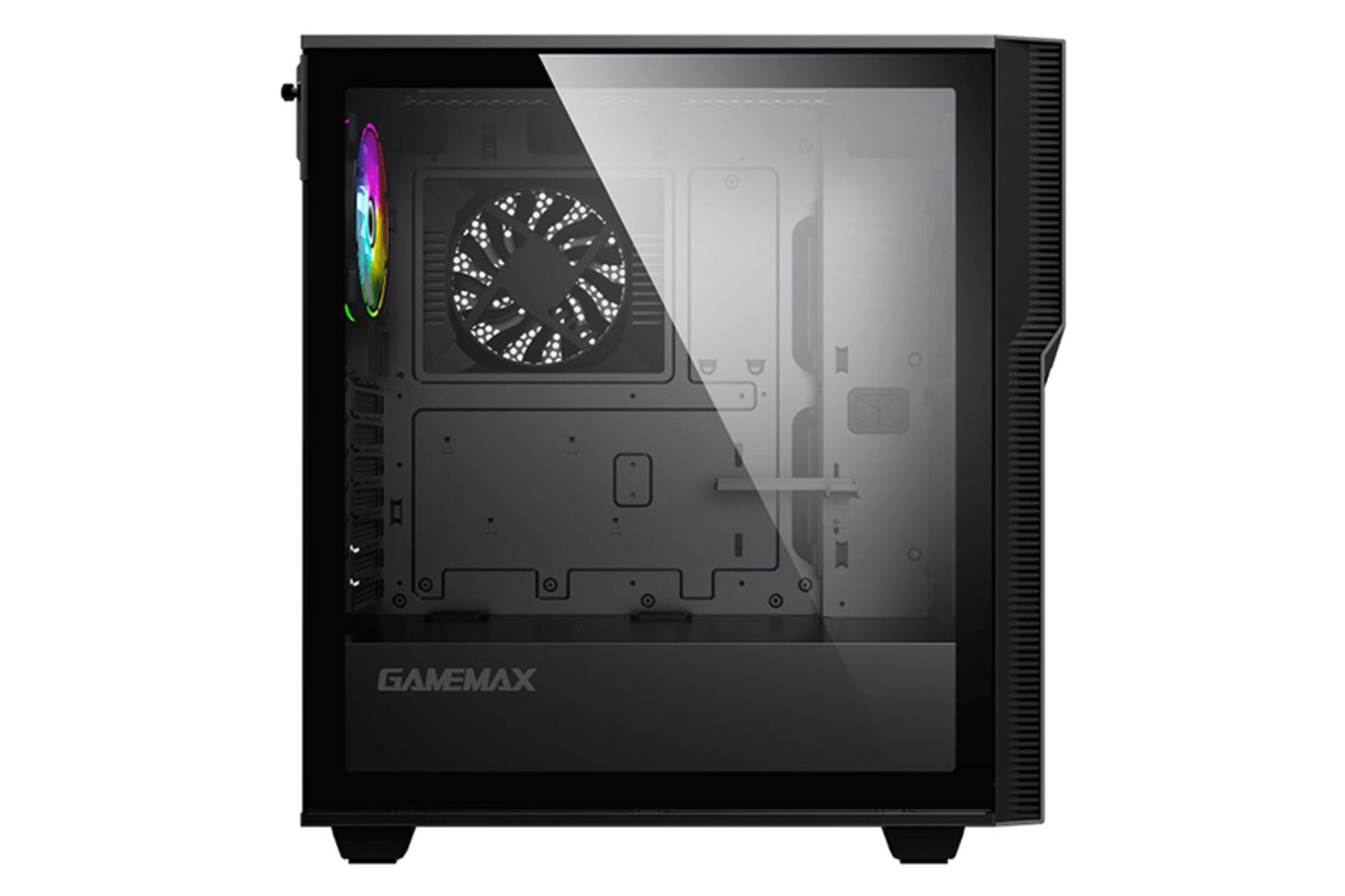 نمای درب شیشه ای سمت چپ کیس کامپیوتر گیم مکس Ninja COC (ZORRO)