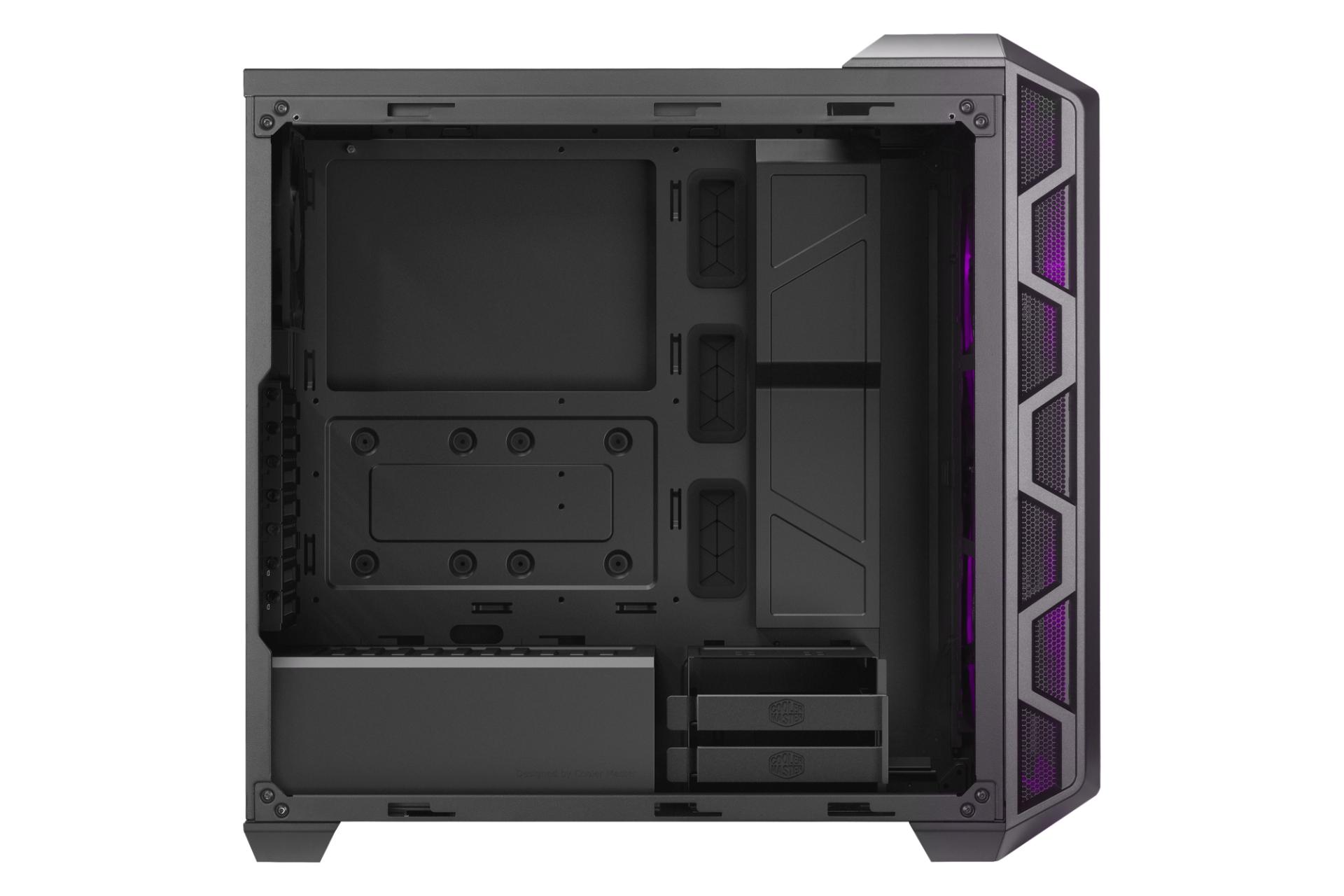 نمای داخل سمت چپ کیس کامپیوتر کولر مستر MASTERCASE H500