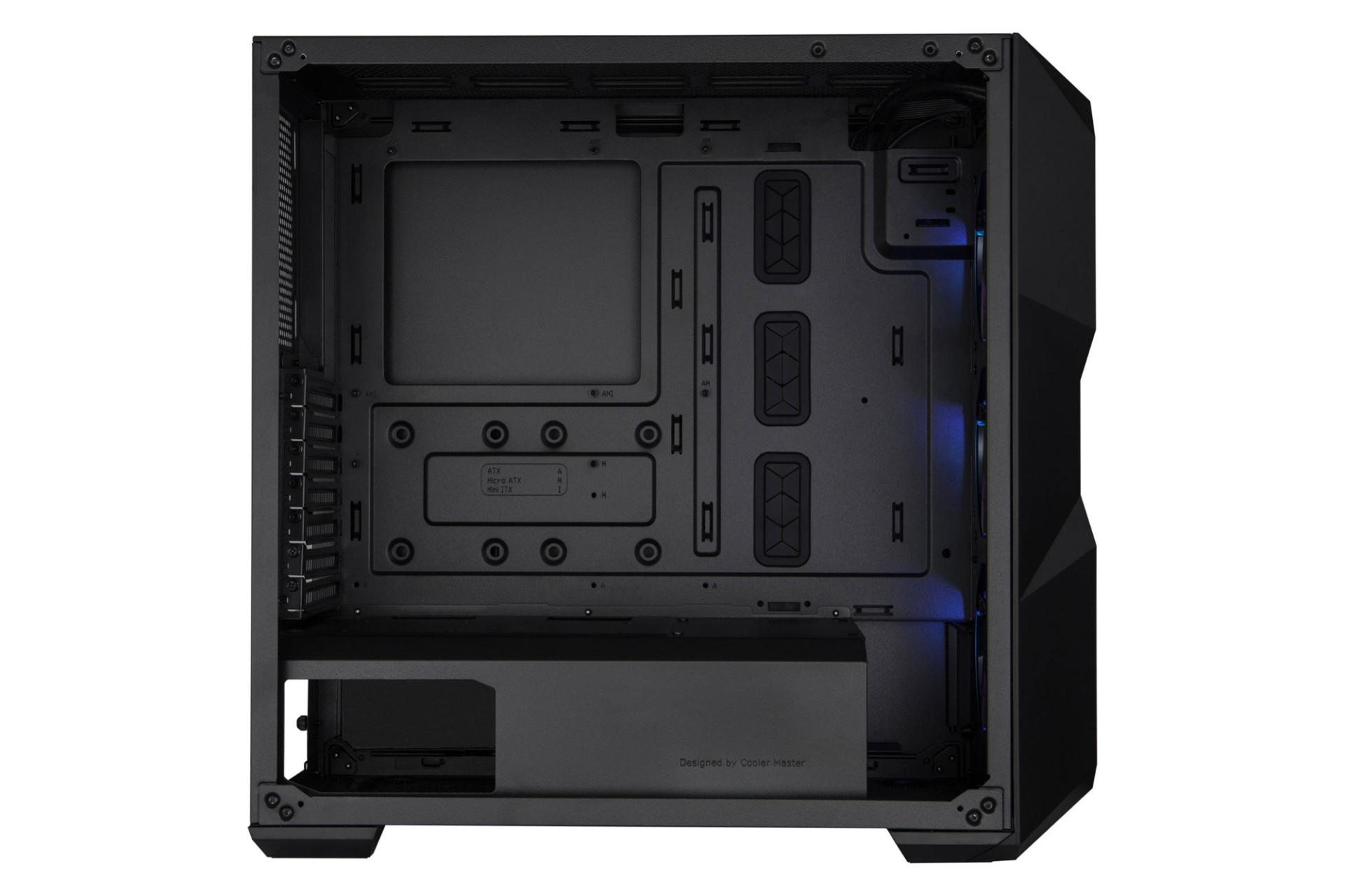 نمای داخل سمت چپ کیس کامپیوتر کولر مستر MASTERBOX TD500 MESH