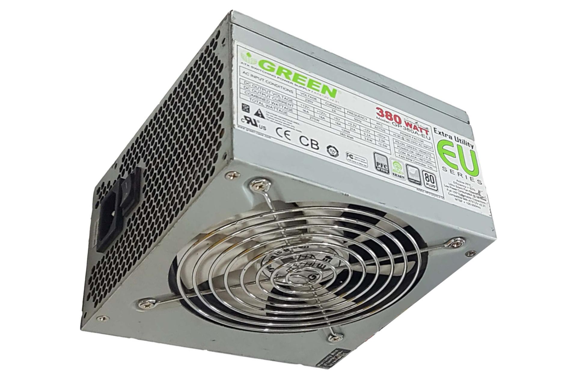 ابعاد پاور کامپیوتر گرین GP380A-EU با توان 380 وات