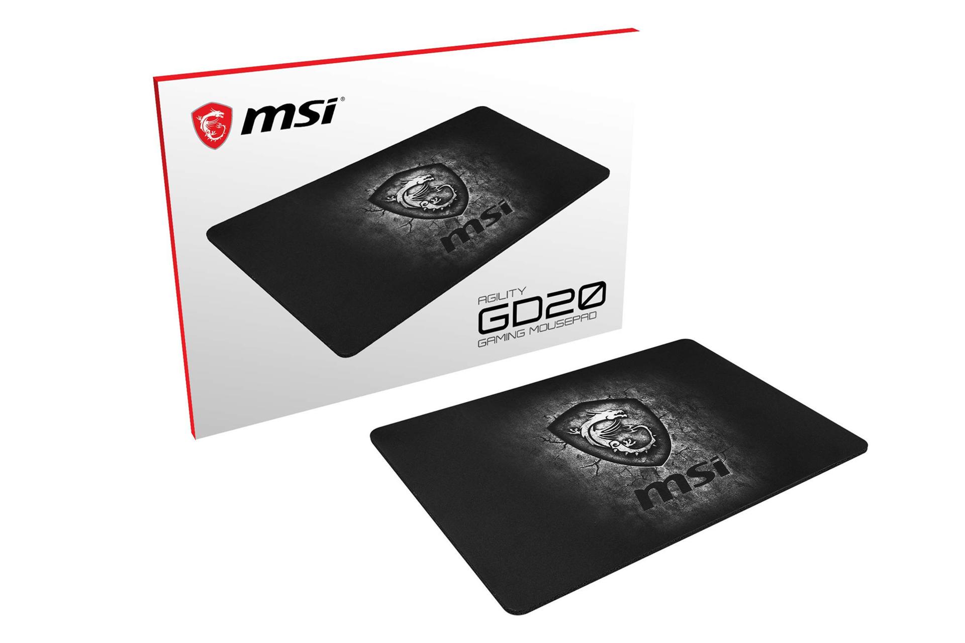 نمای ماوس پد ام اس آی AGILITY GD20 به همراه پک مربوطه