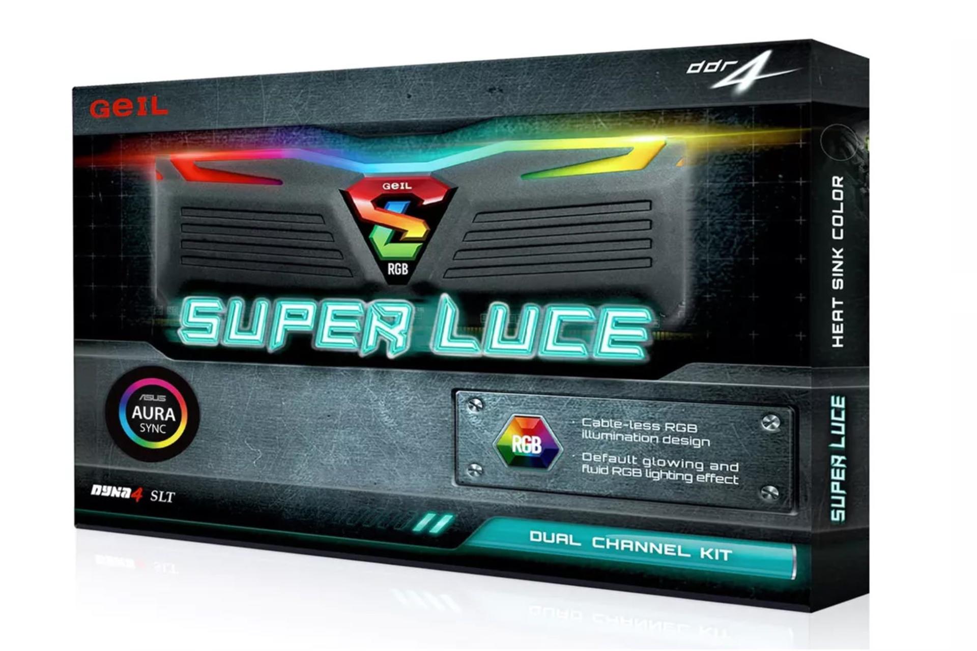 جعبه رم گیل Super Luce RGB SYNC ظرفیت 32 گیگابایت (2x16) از نوع DDR4-3200 