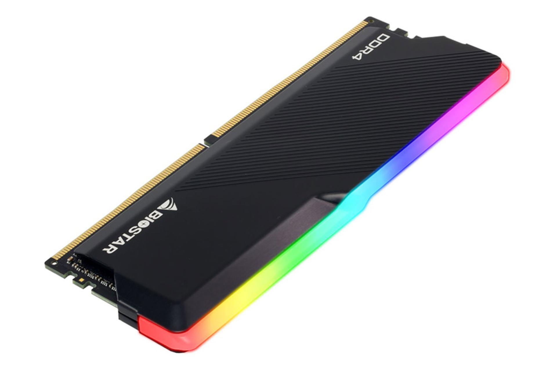  رم بایواستار GAMING X ظرفیت 16 گیگابایت (2x8) از نوع DDR4-3200 نمای جانبی بالا