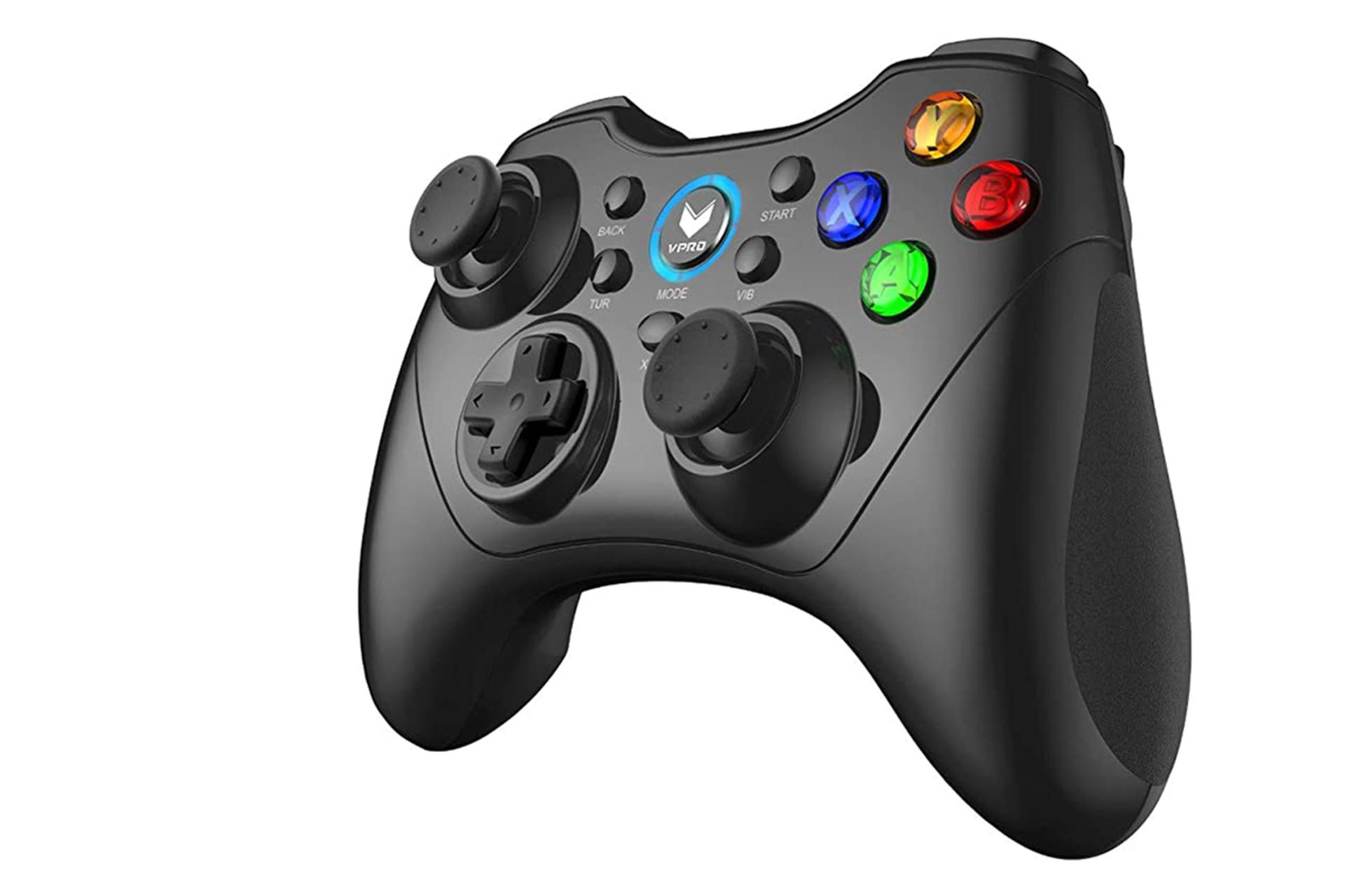 نمای نیم رخ جلو از سمت راست دسته بازی رپو V600S وایرلس کنترلر