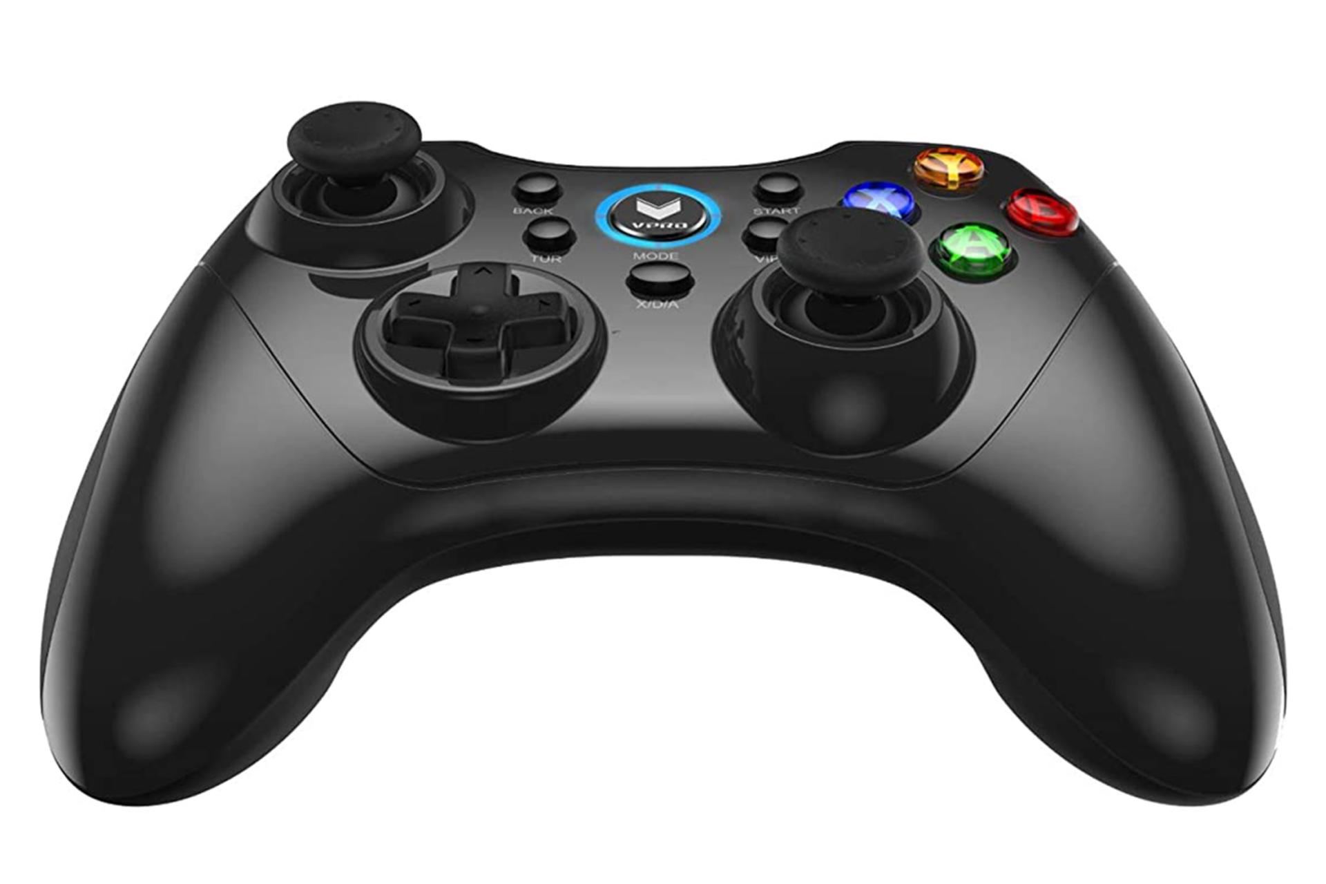 نمای نیم رخ از سمت پایین دسته بازی رپو V600S وایرلس کنترلر