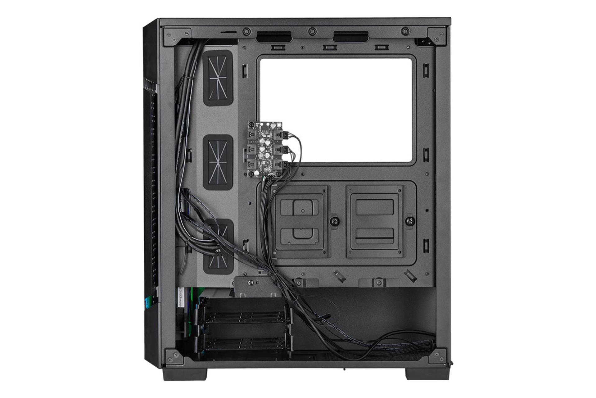 نمای داخل سمت راست کیس کامپیوتر کورسیر iCUE 220T RGB Airflow