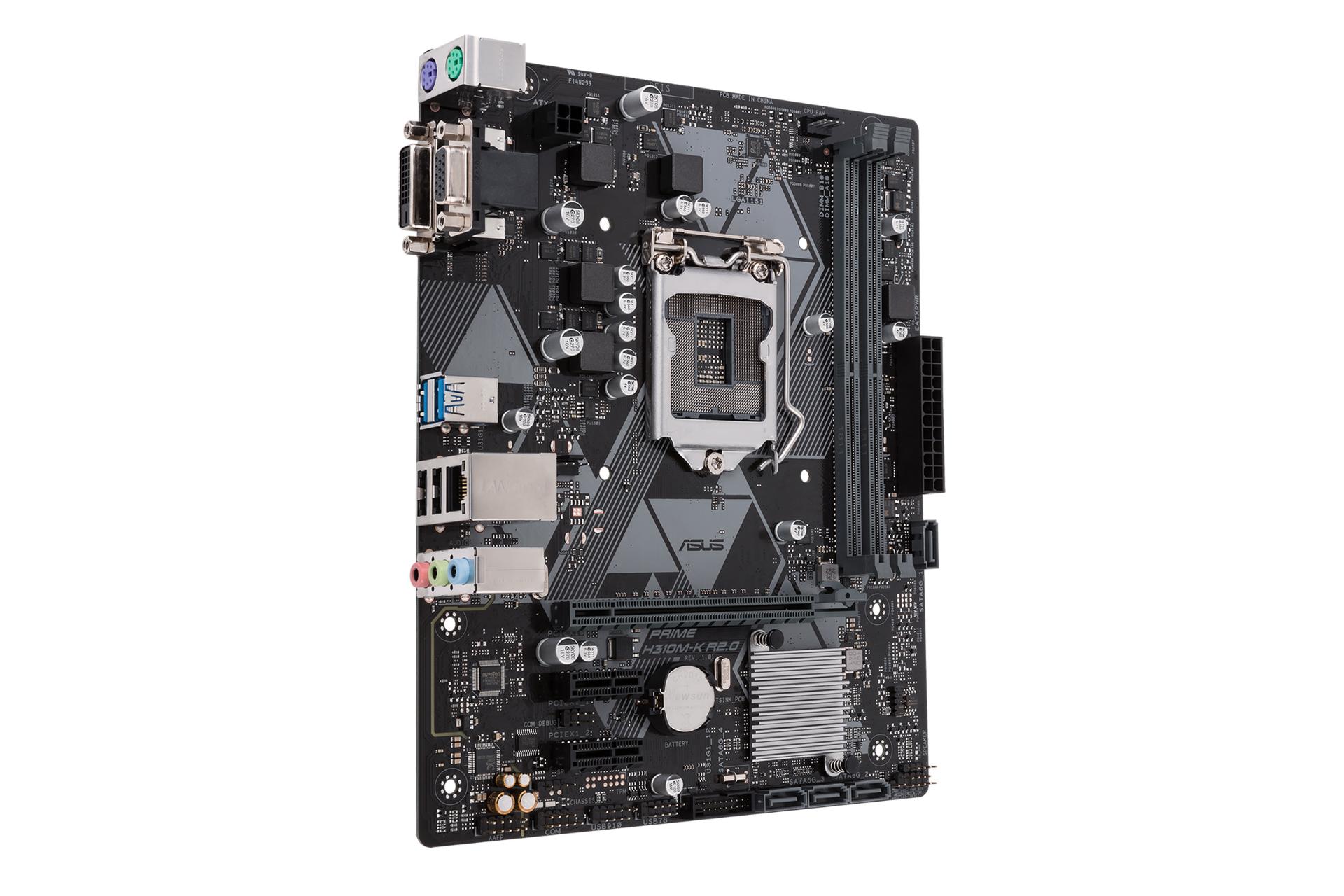 مادربرد ایسوس PRIME H310M-K R2.0 نمای جانبی