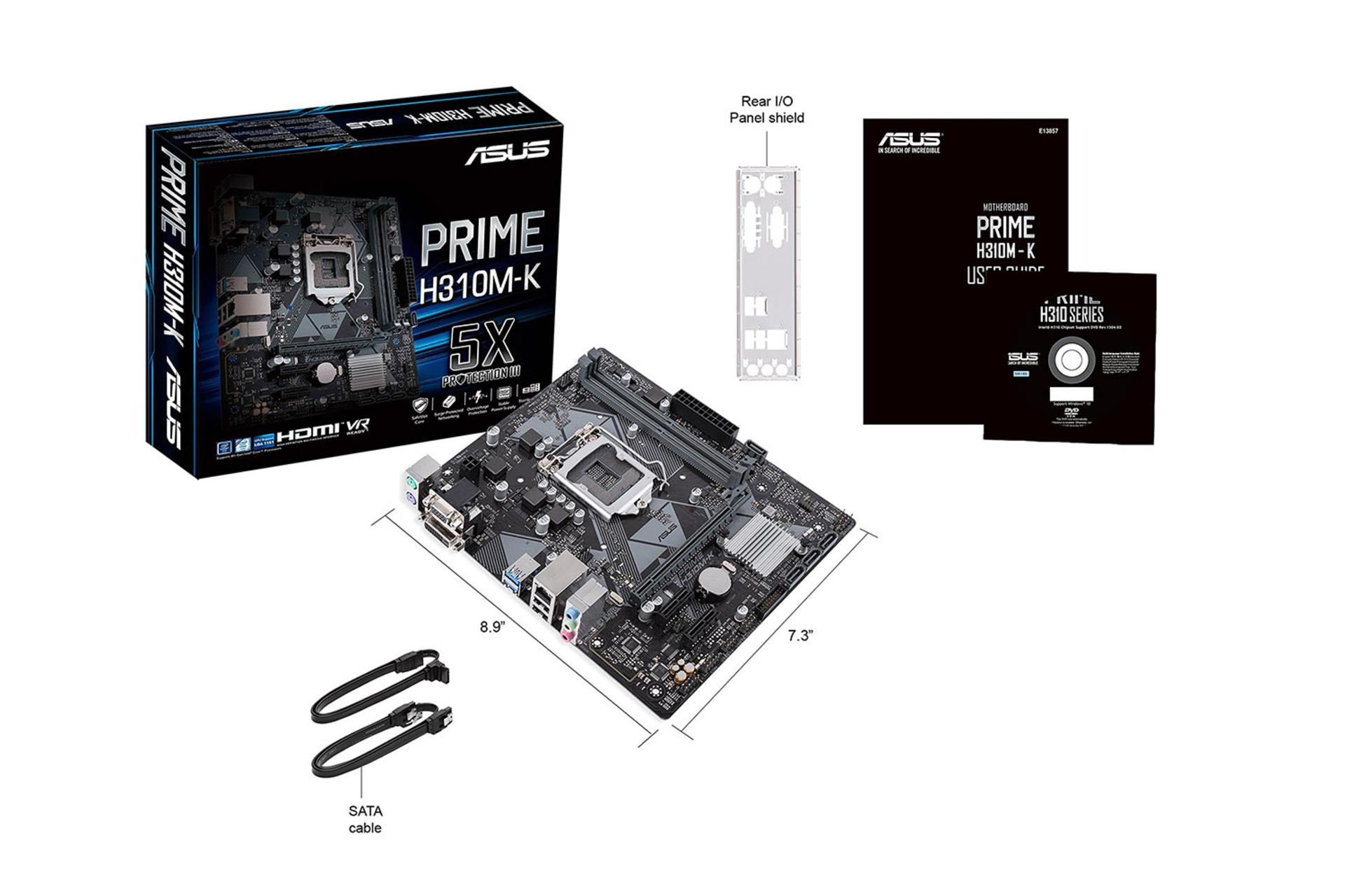 مادربرد ایسوس PRIME H310M-K محتویات