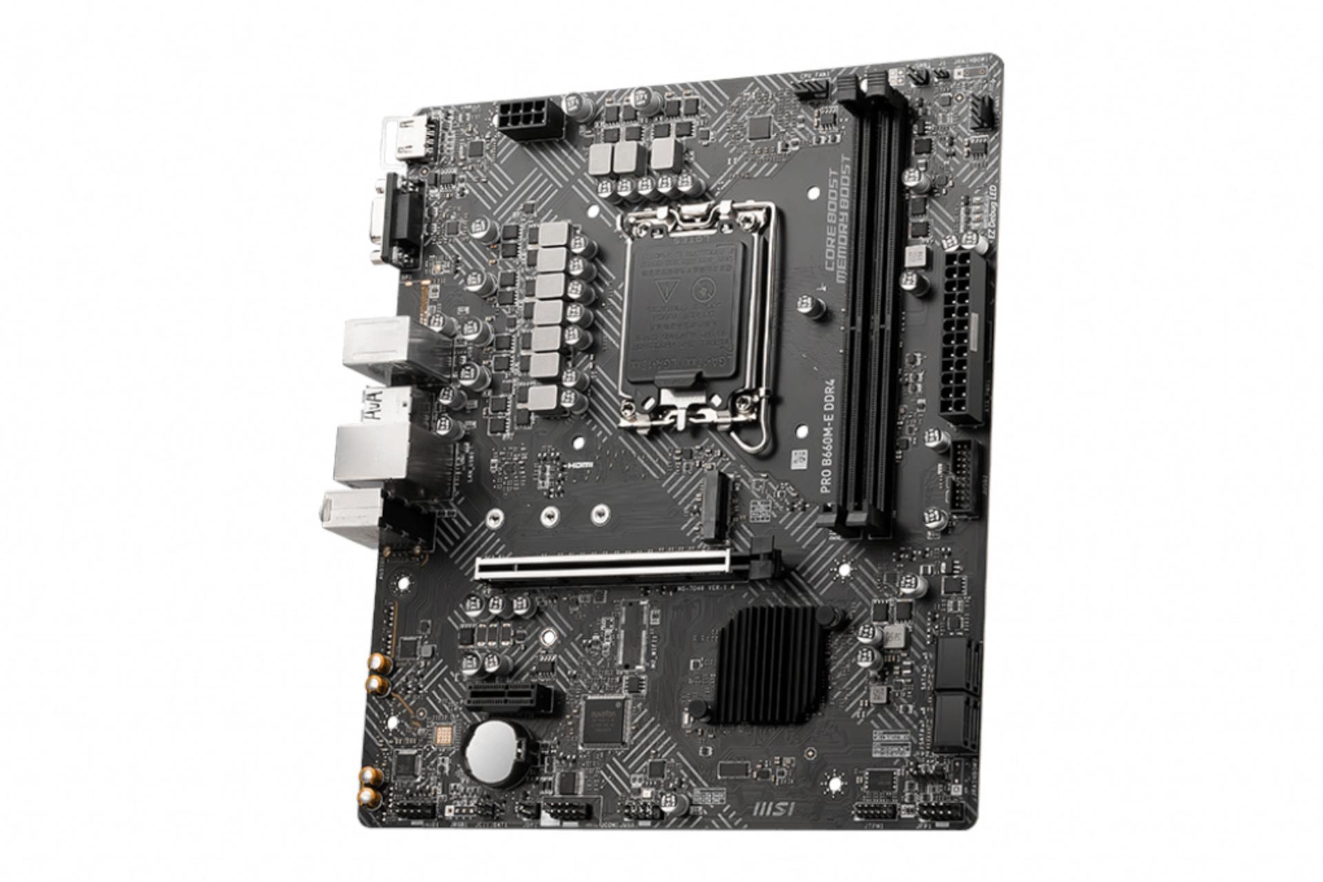 نمای راست مادربرد ام اس آی MSI PRO B660M-E DDR4