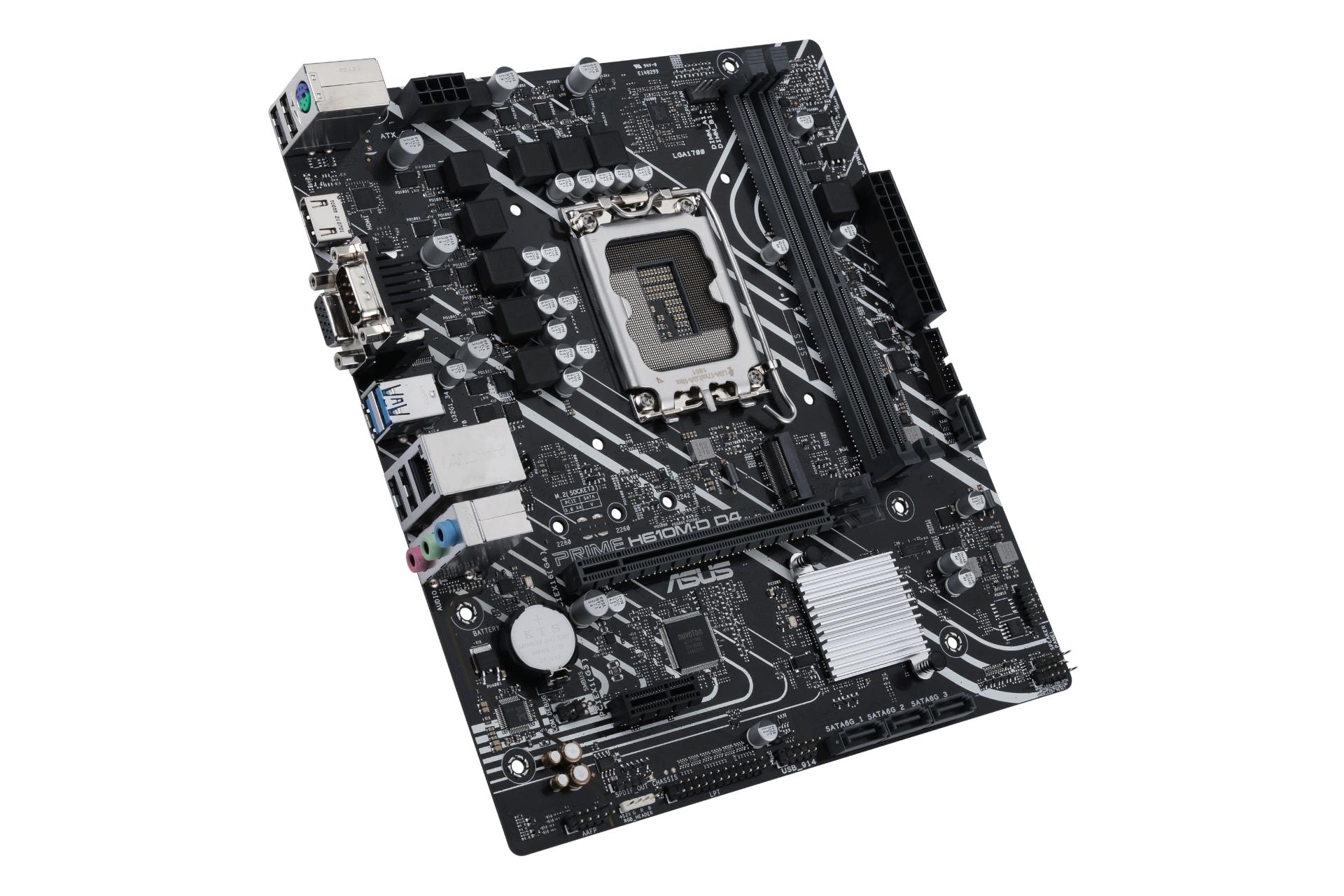 نمای جانبی مادربرد ایسوس ASUS PRIME H610M-D D4-CSM