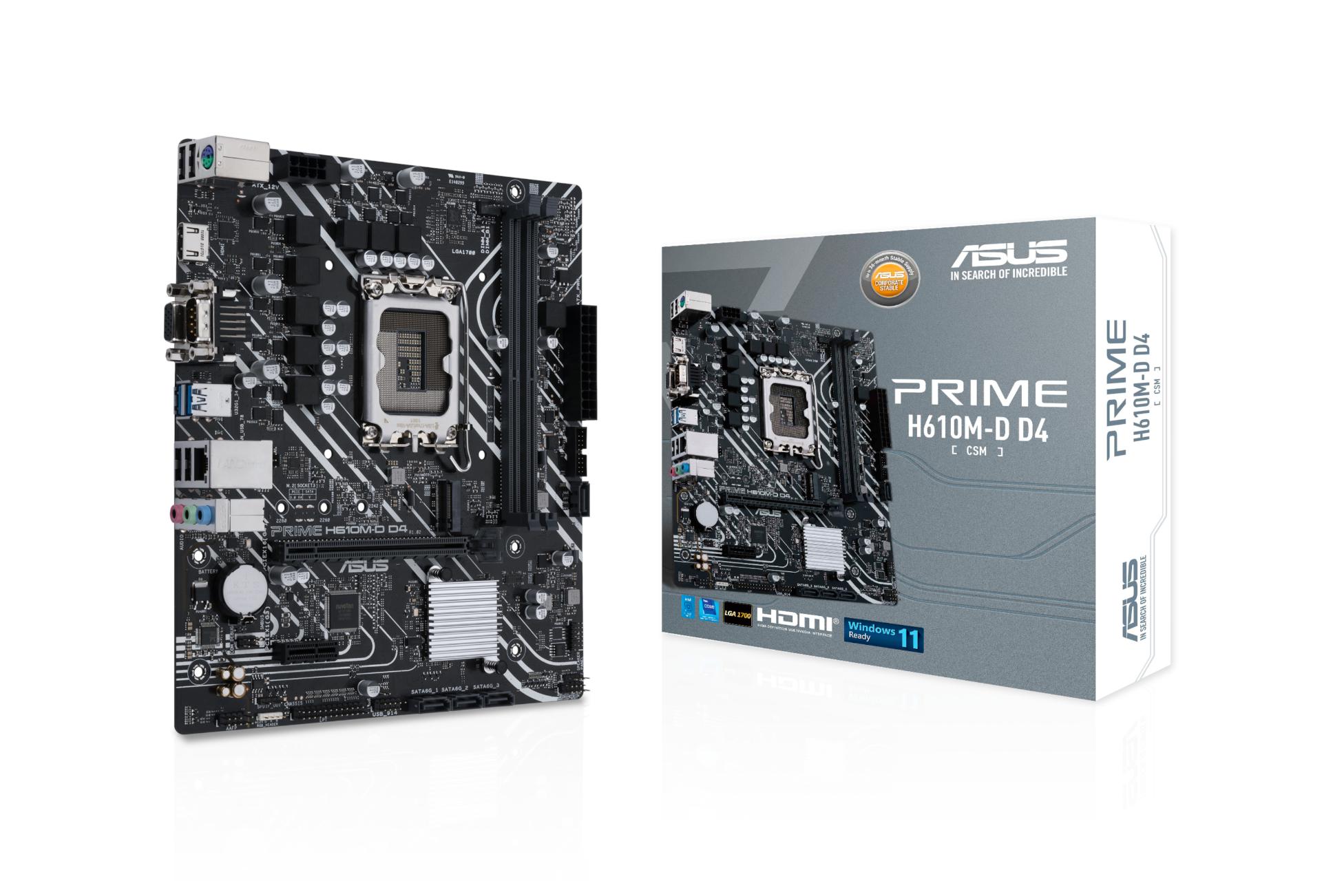 جعبه مادربرد ایسوس ASUS PRIME H610M-D D4-CSM
