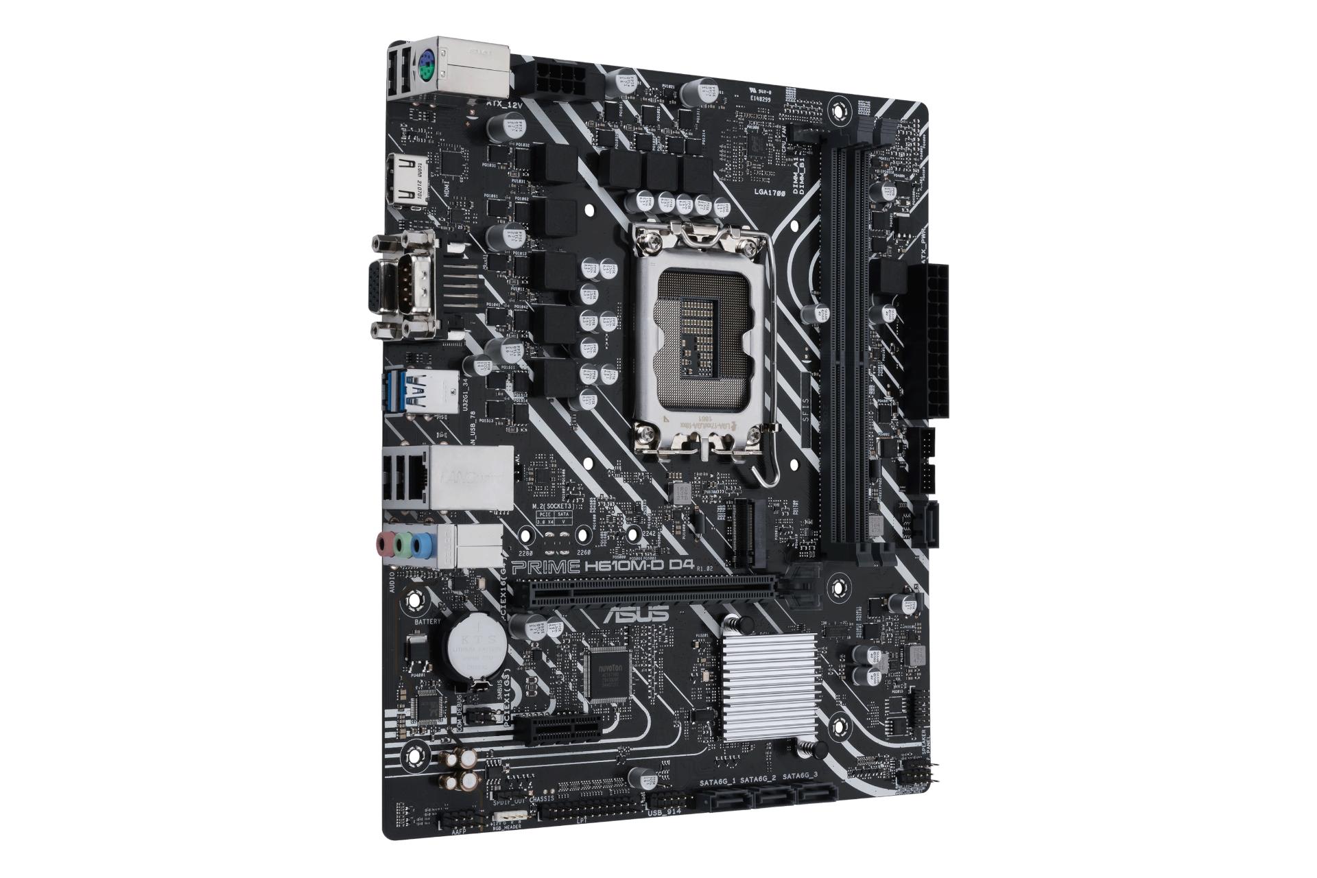 نمای چپ مادربرد ایسوس ASUS PRIME H610M-D D4-CSM