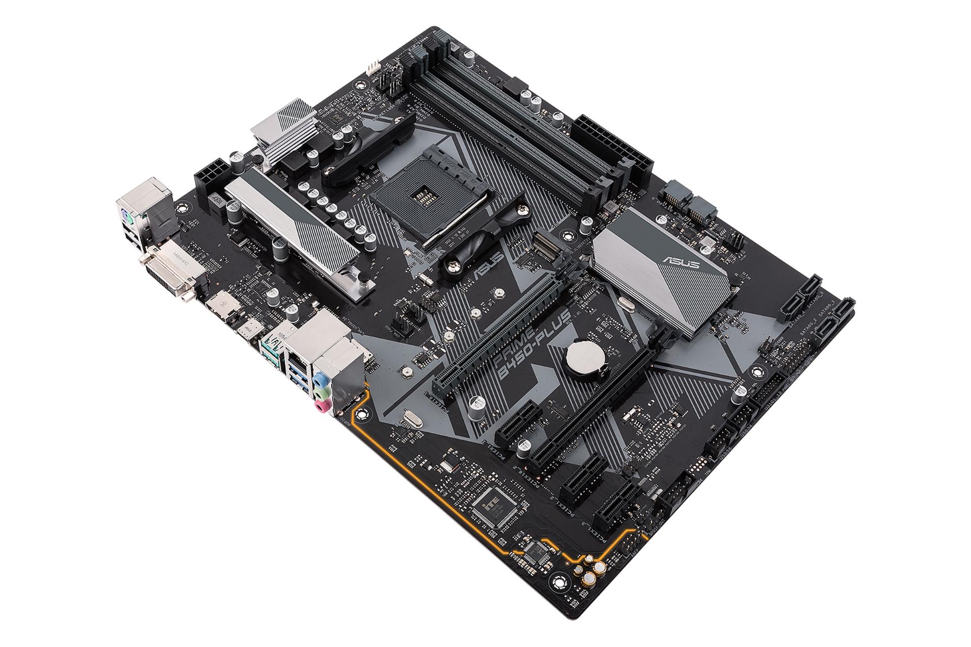 نمای بالا مادربرد ایسوس ASUS PRIME B450-PLUS