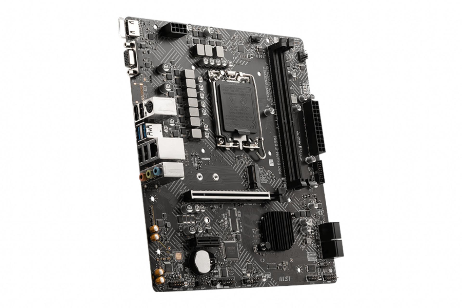 نمای چپ مادربرد ام اس آی MSI PRO B660M-E DDR4