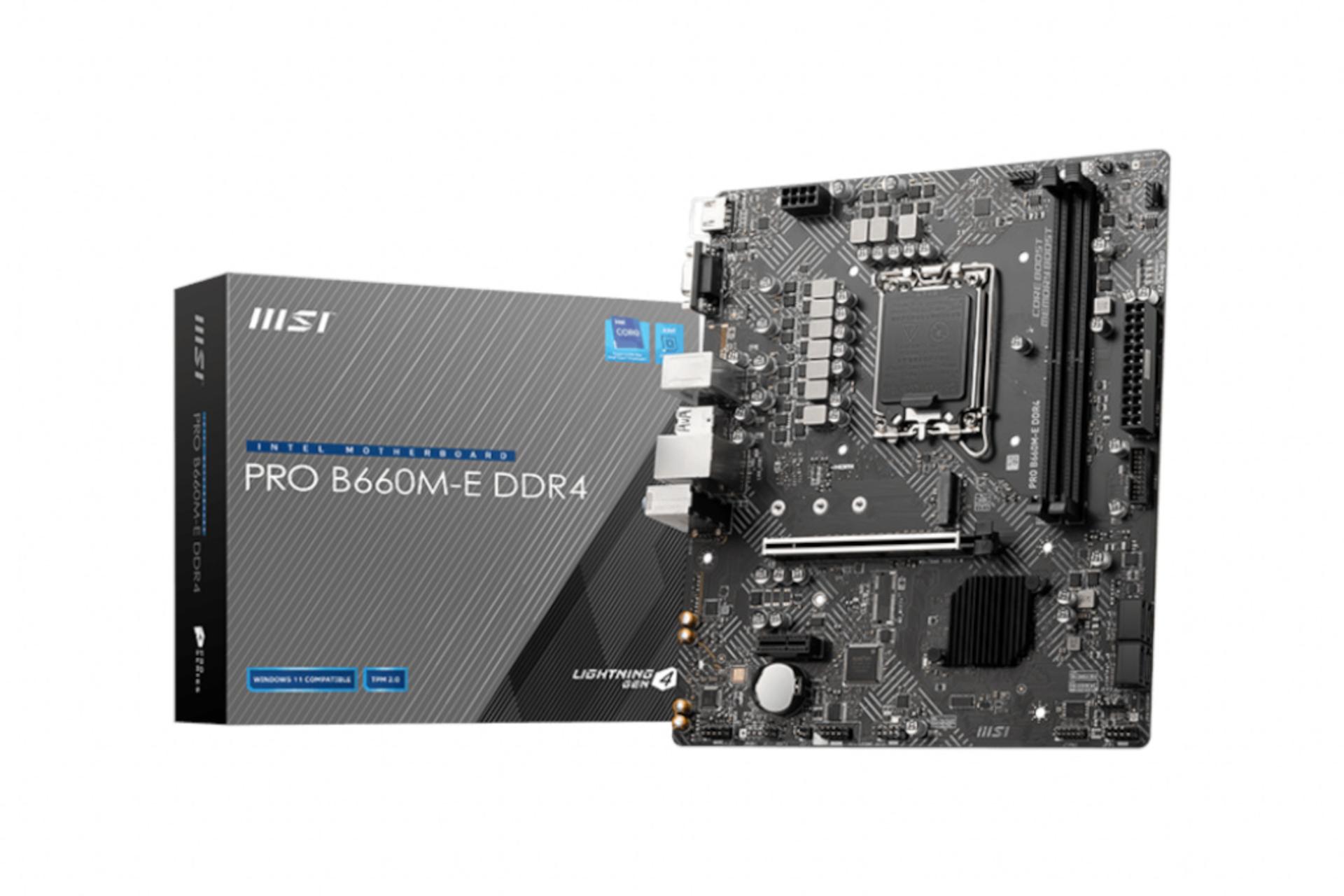 جعبه مادربرد ام اس آی MSI PRO B660M-E DDR4