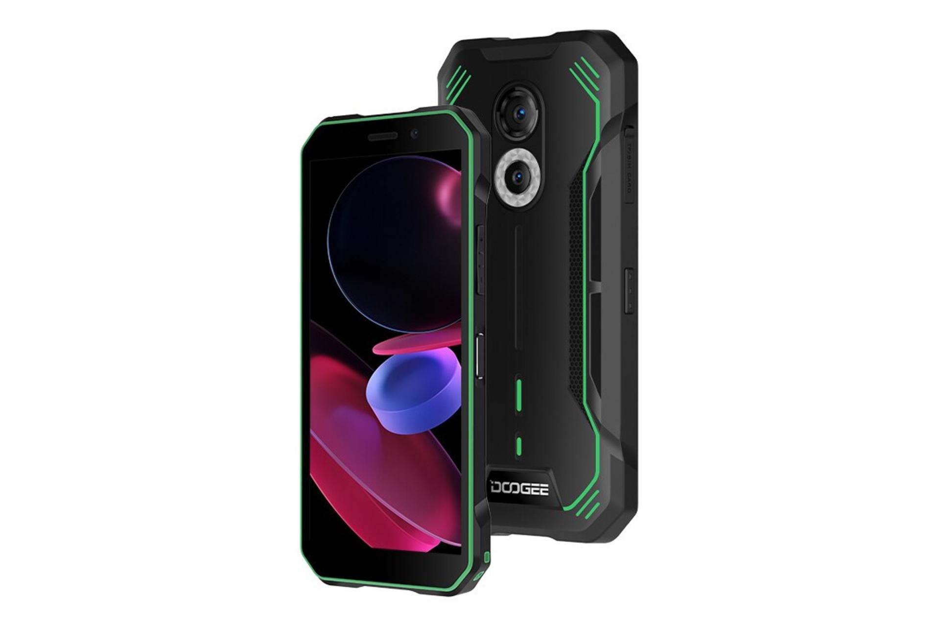 نمای جانبی گوشی موبایل دوجی Doogee S51 سبز