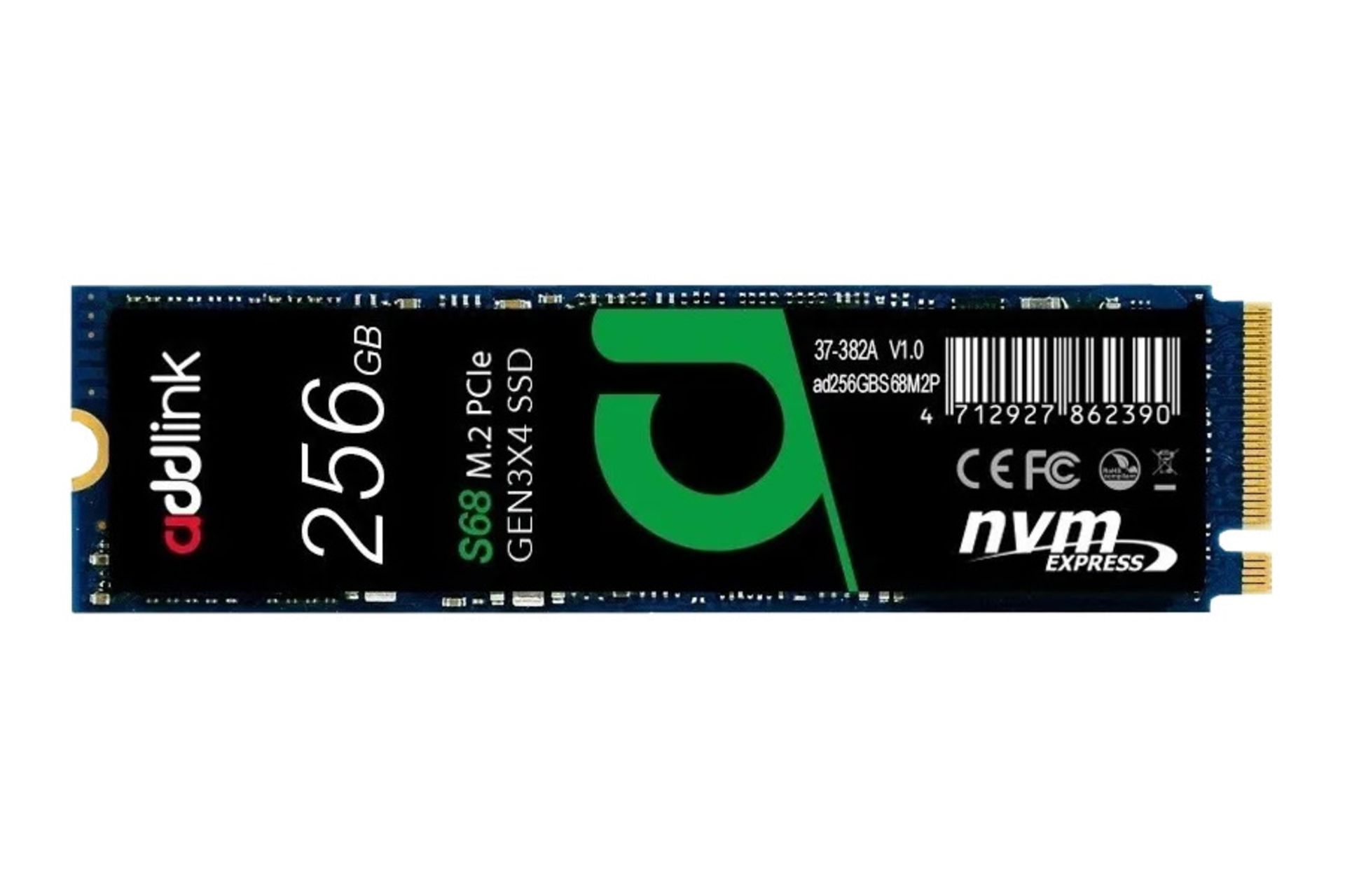 SSD ادلینک S68 NVMe M.2 2280 ظرفیت 256 گیگابایت
