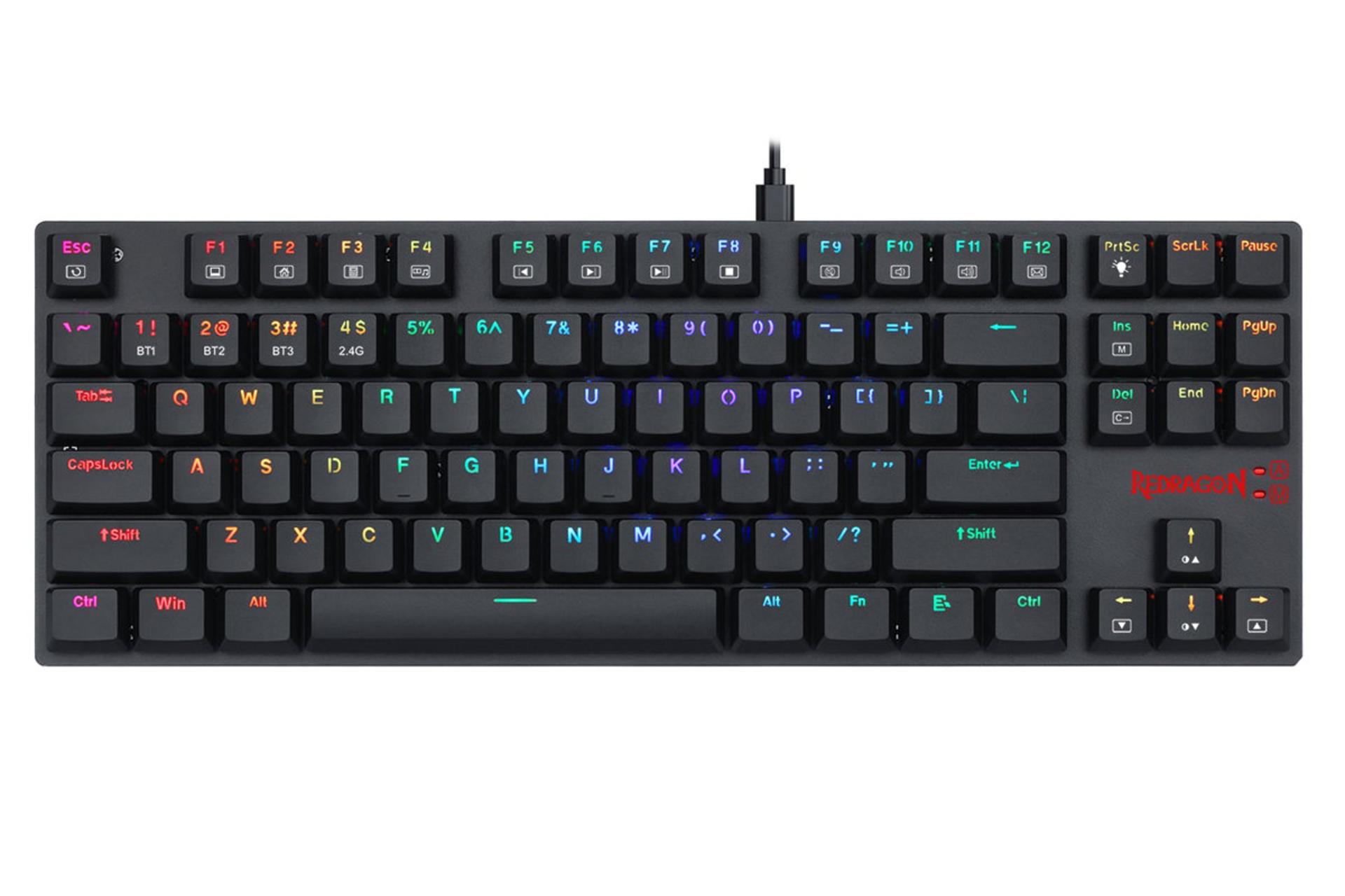 نمای روبرو کیبورد ردراگون K607P-KBS