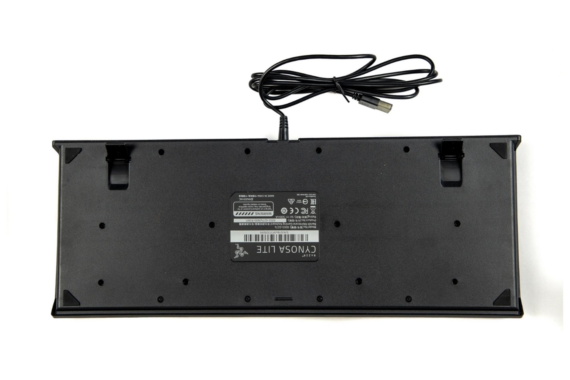  نمای پشت کیبورد گیمینگ ریزر Cynosa Lite