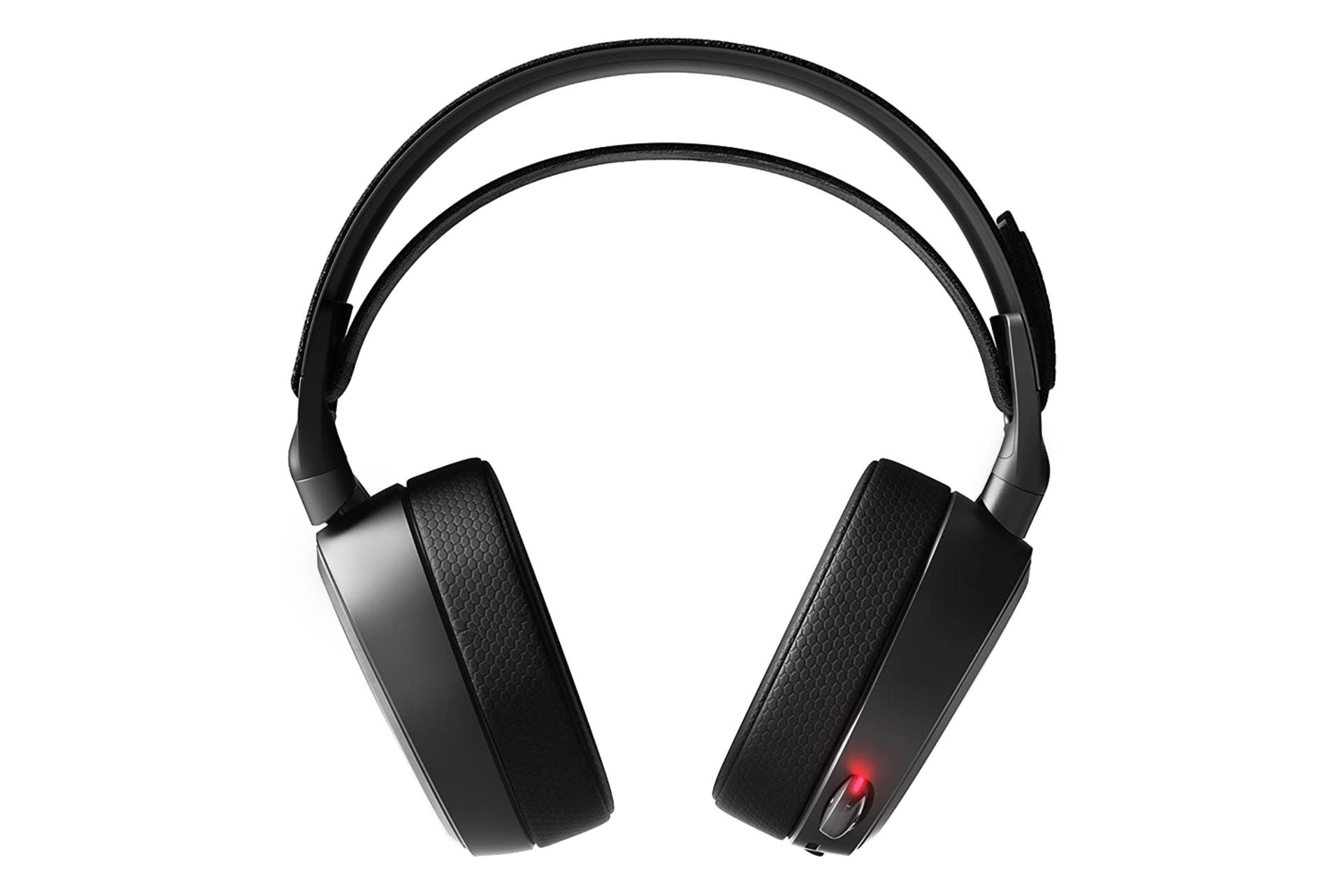 نمای روبرو هدست گیمینگ استیل سریز SteelSeries Arctis Pro Wireless مشکی