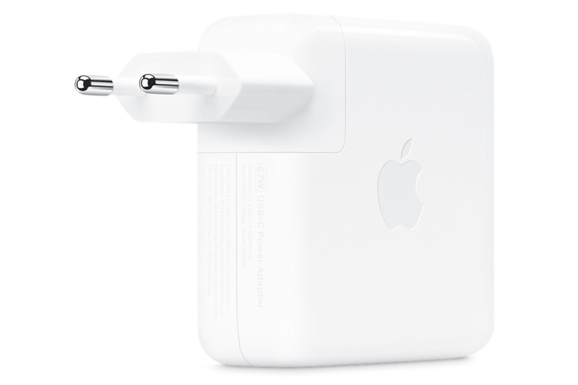 دوشاخه اروپایی شارژر اپل MKU63ZM/A 67W