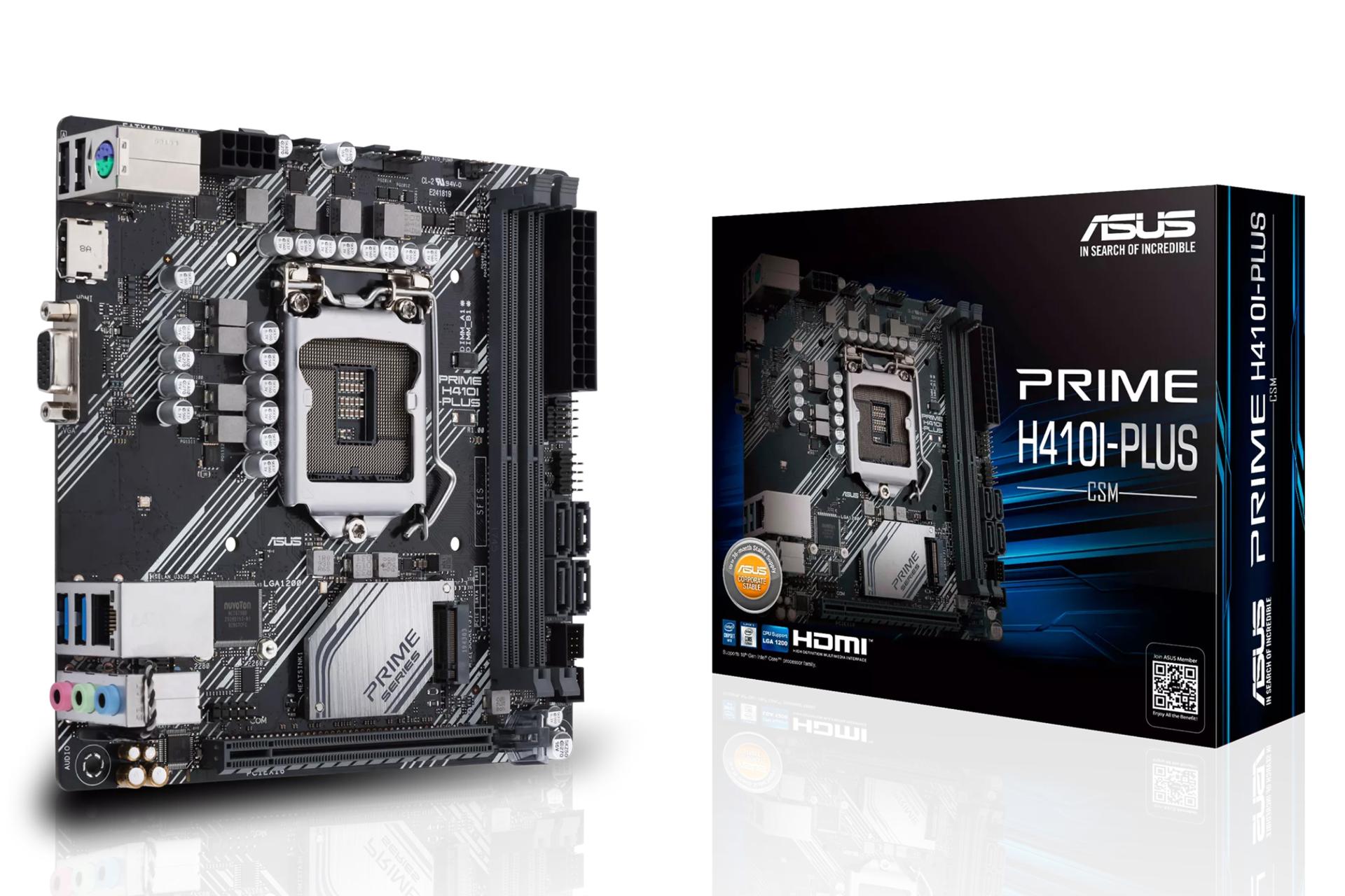 بسته بندی مادربرد ایسوس ASUS PRIME H410I-PLUS/CSM