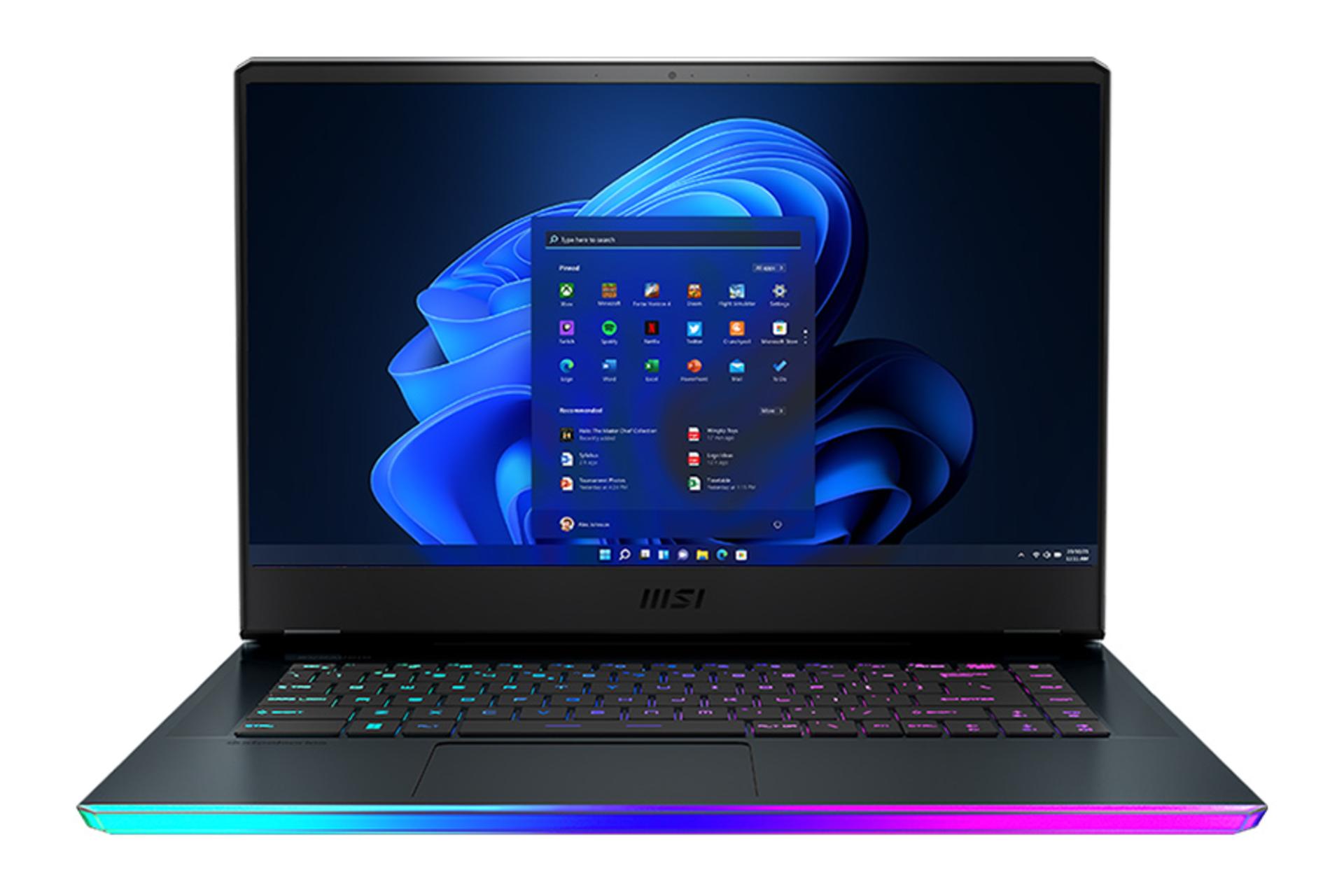 لپ تاپ ام اس آی Raider GE66 12UGS از نمای جلو