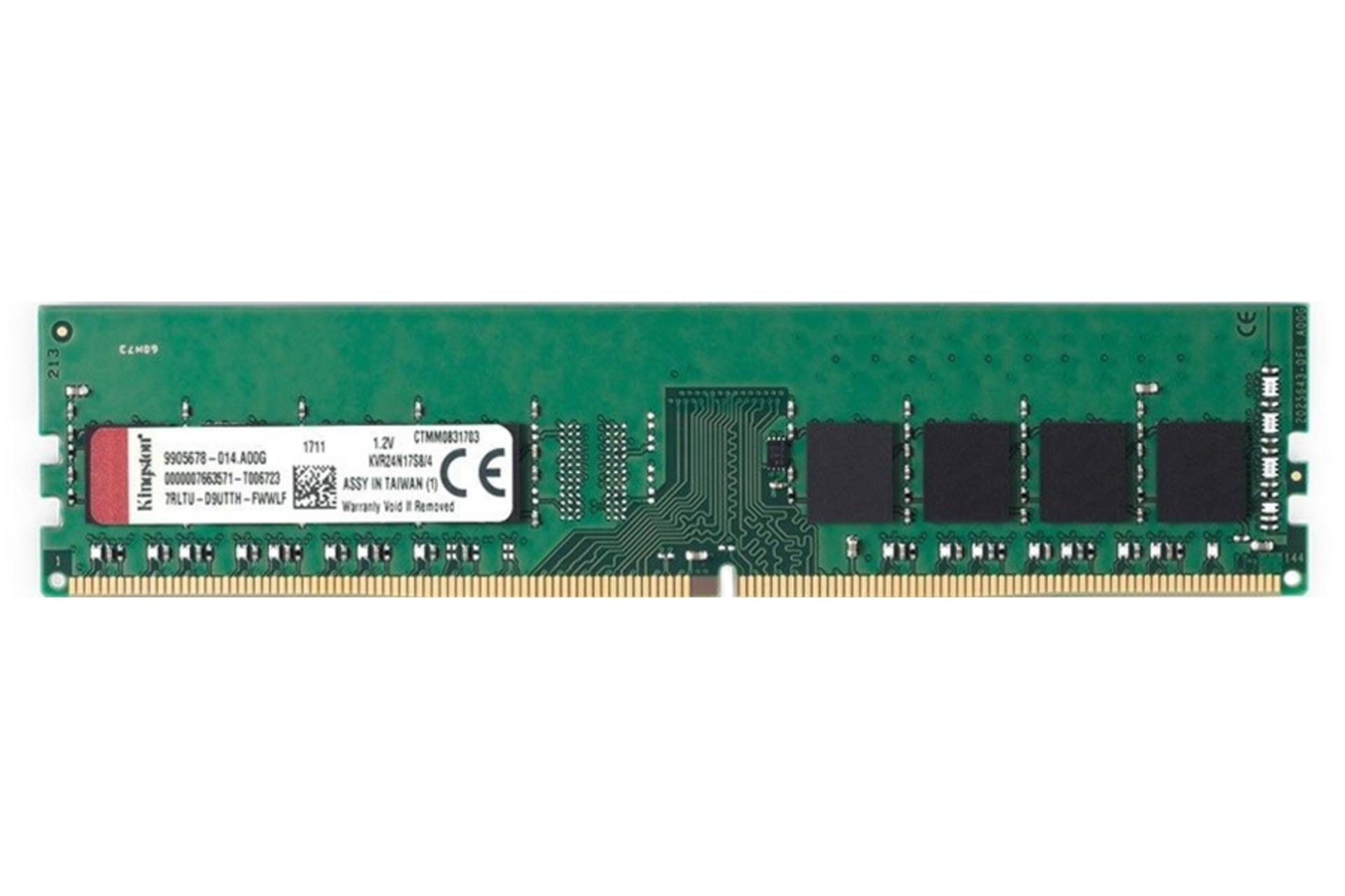 رم کینگستون KVR24N17S6/4 ValueRAM ظرفیت 4 گیگابایت از نوع DDR4-2400