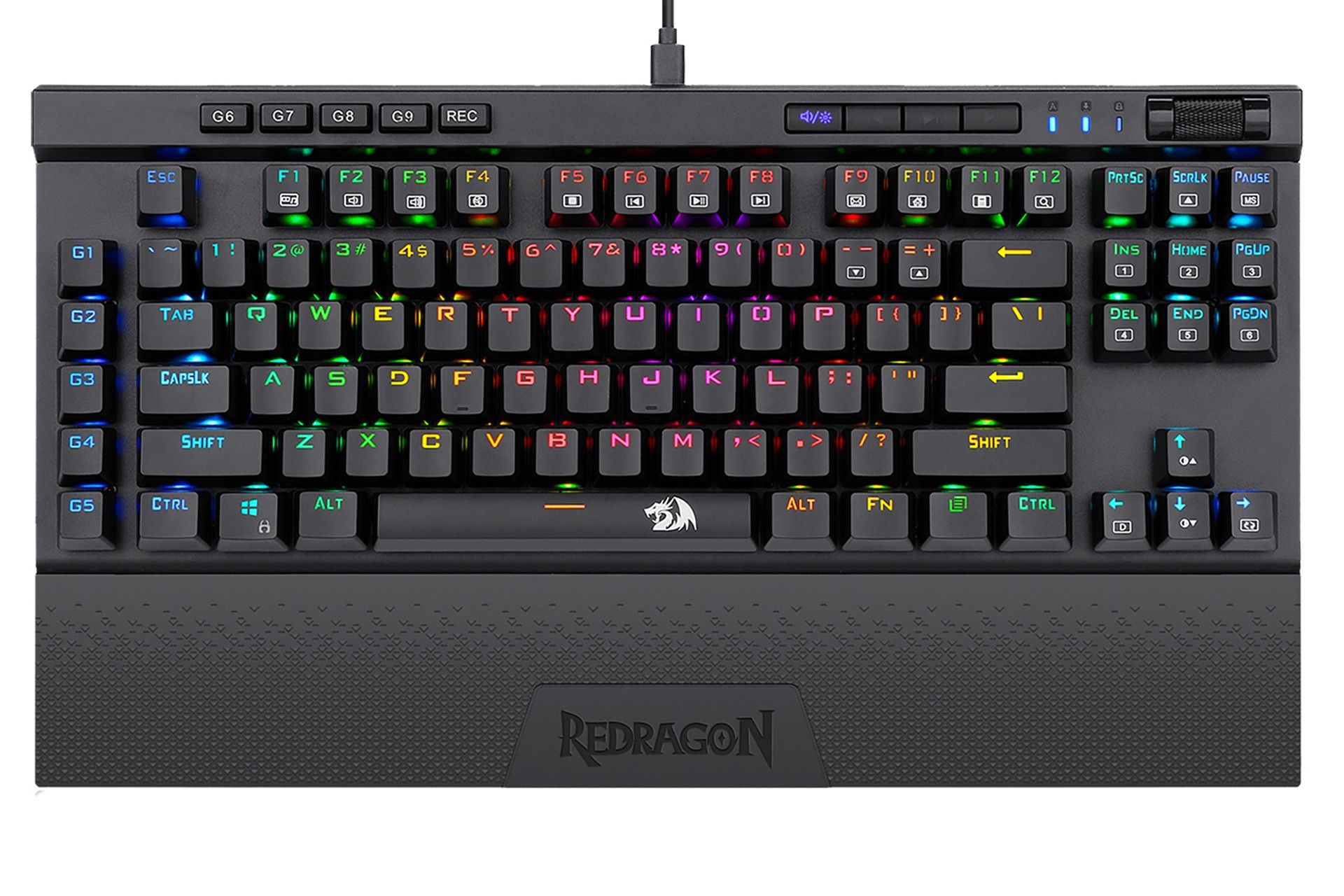 نمای روبرو کیبورد ردراگون K587 Magic Wand