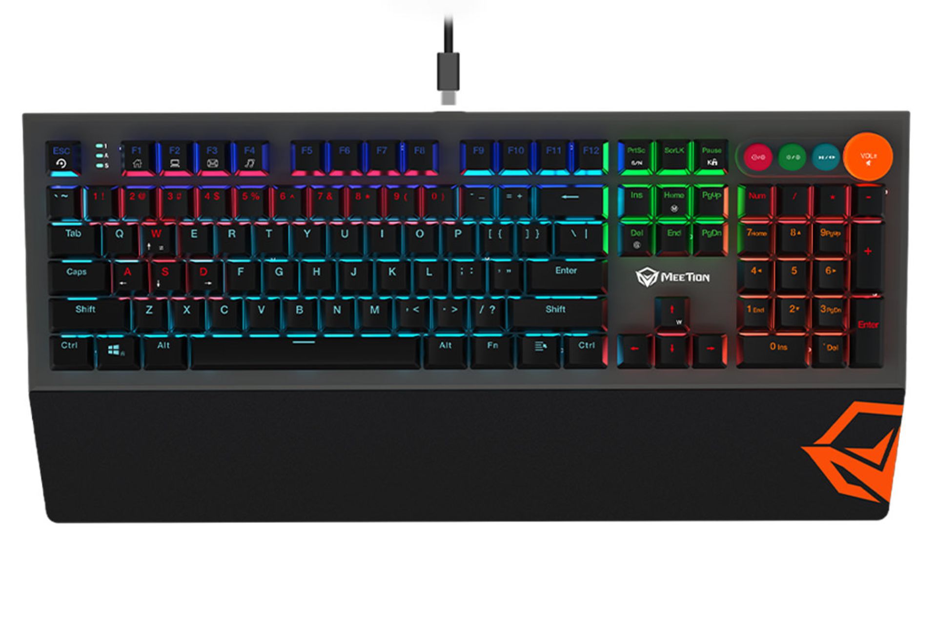 نمای روبرو کیبورد میشن MK500