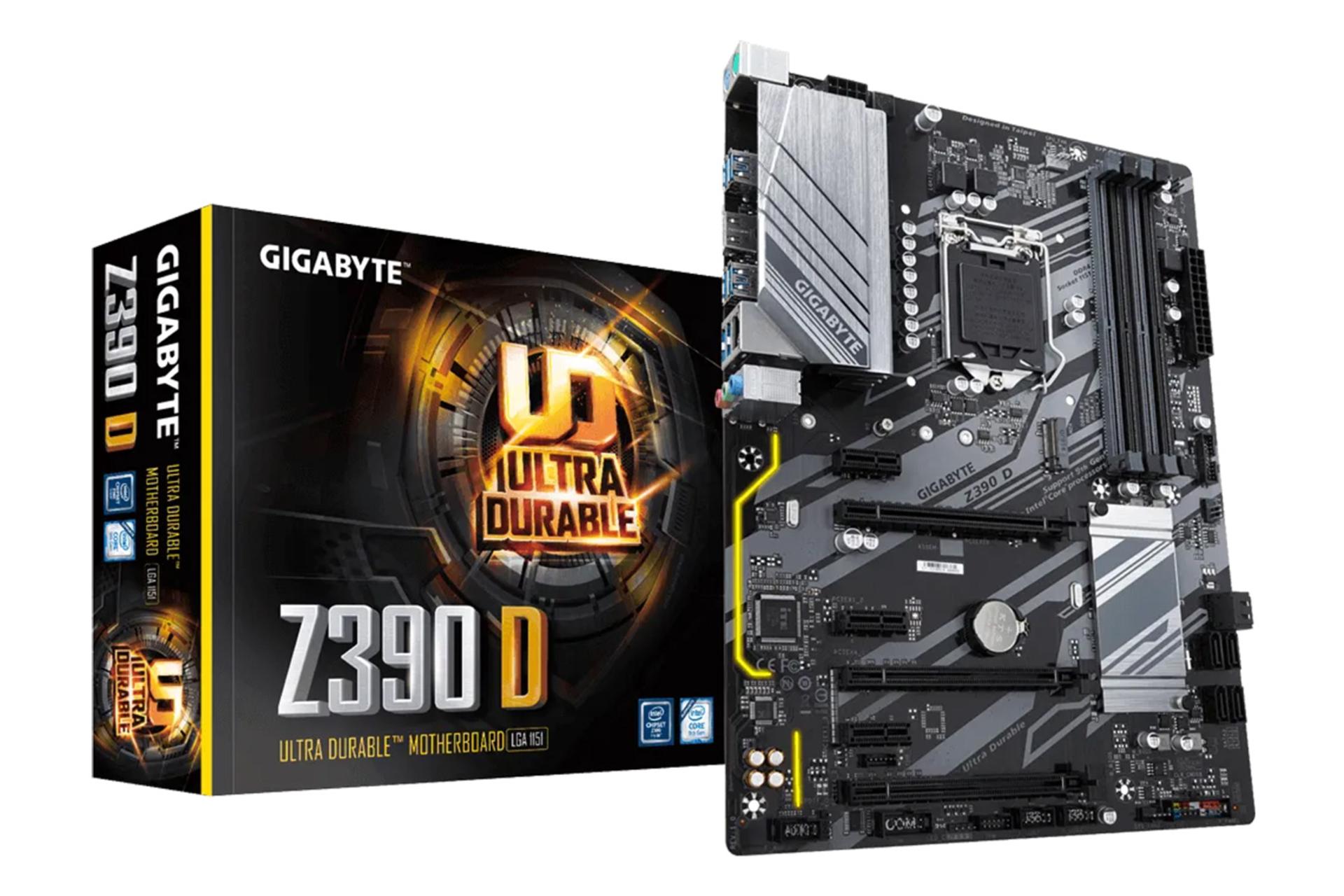 بسته بندی مادربرد گیگابایت GIGABYTE Z390 D (rev. 1.0)