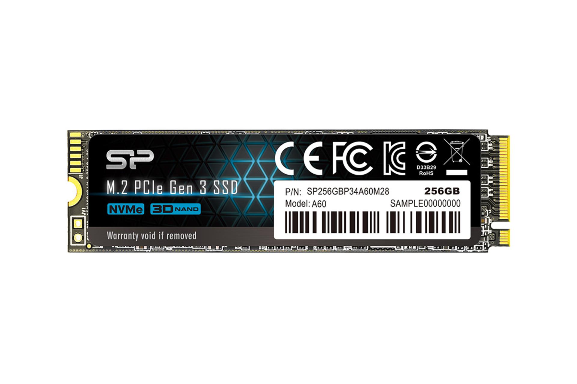 مرجع متخصصين ايران سيليكون پاور P34A60 NVMe M.2 ظرفيت 256 گيگابايت