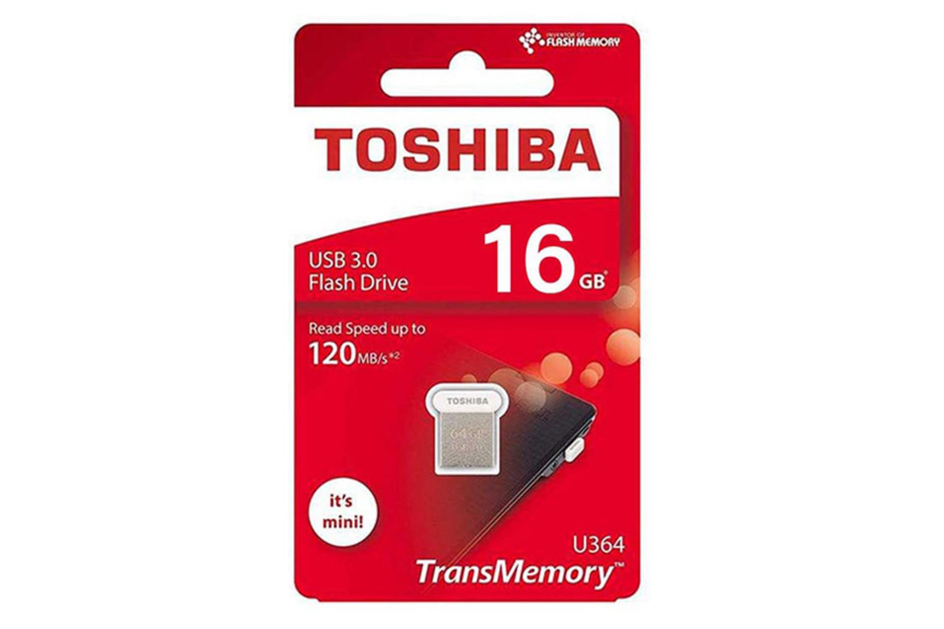 جعبه فلش مموری توشیبا مدل TransMemory U364 ظرفیت 16 گیگابایت