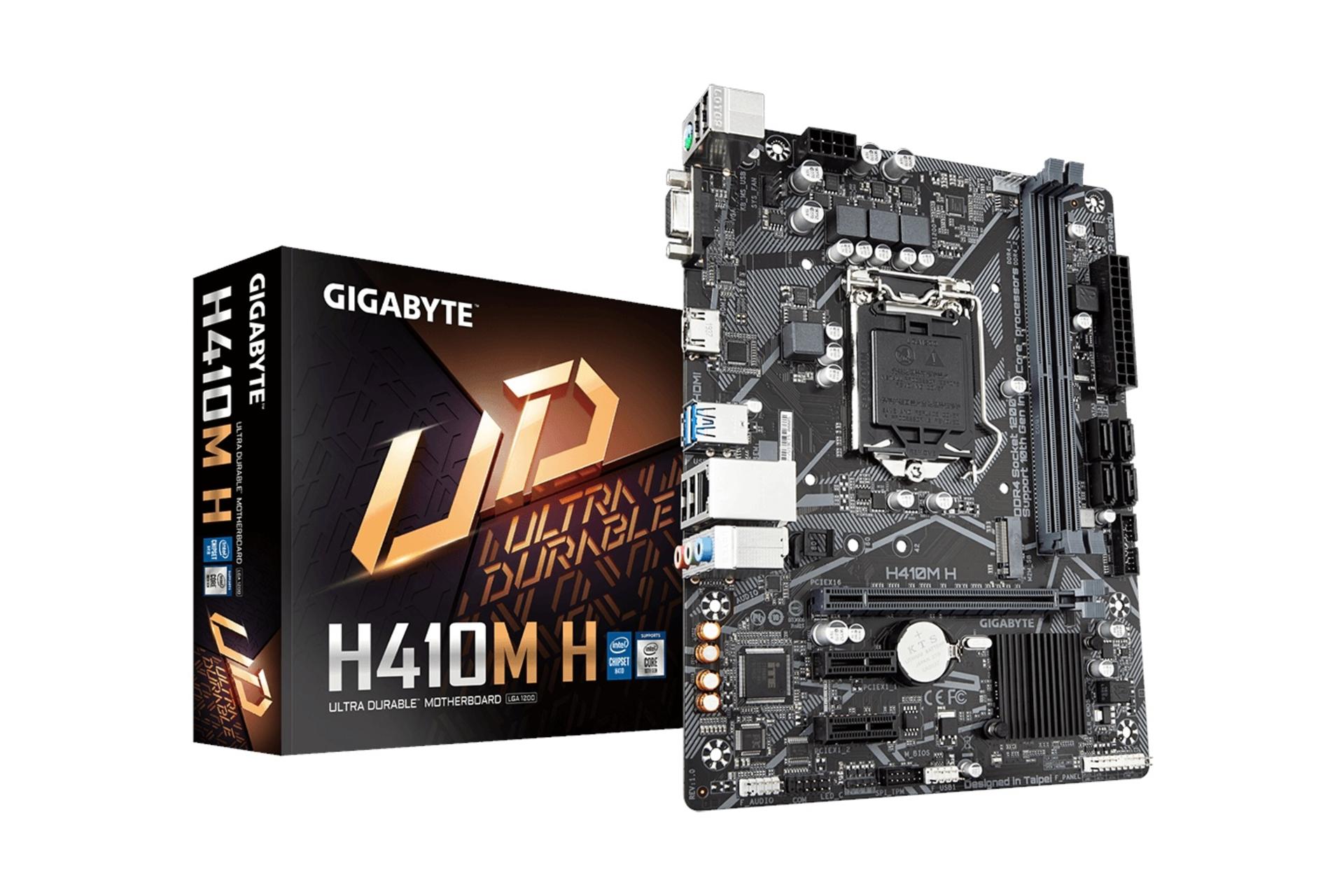جعبه مادربرد گیگابایت GIGABYTE H410M H (rev. 1.x)