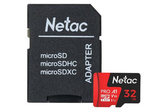 کارت حافظه نتاک microSDXC ظرفیت 32 گیگابایت مدل P500 Extreme Pro V30 A1 همراه آداپتور