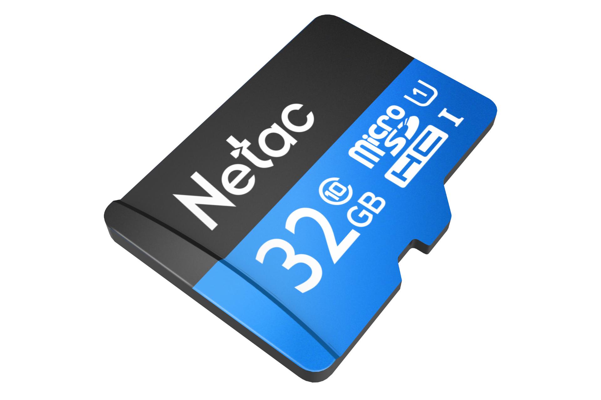 نمای چپ کارت حافظه نتاک microSDXC ظرفیت 32 گیگابایت
