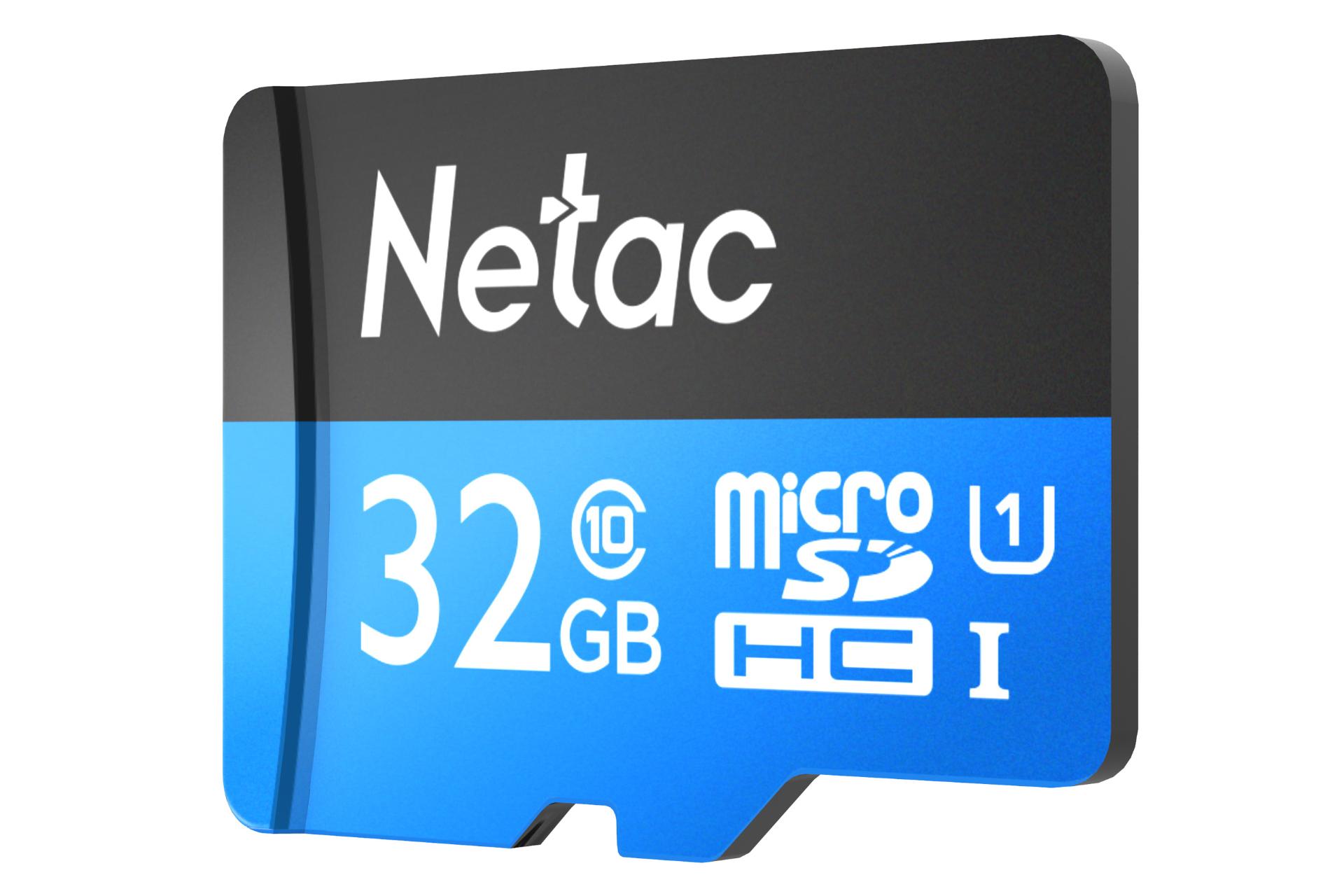 نمای راست کارت حافظه نتاک microSDXC ظرفیت 32 گیگابایت