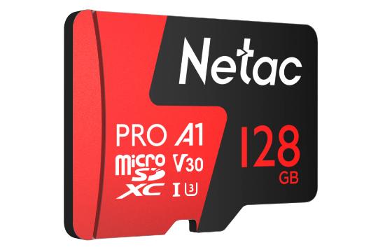 نمای چپ کارت حافظه نتاک microSDXC ظرفیت 128 گیگابایت مدل P500 Extreme Pro V30 A1