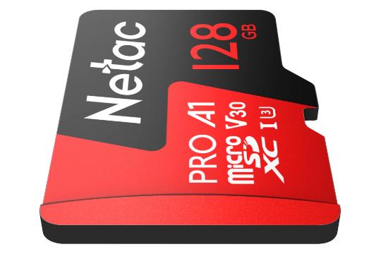 نمای جانبی کارت حافظه نتاک microSDXC ظرفیت 128 گیگابایت مدل P500 Extreme Pro V30 A1
